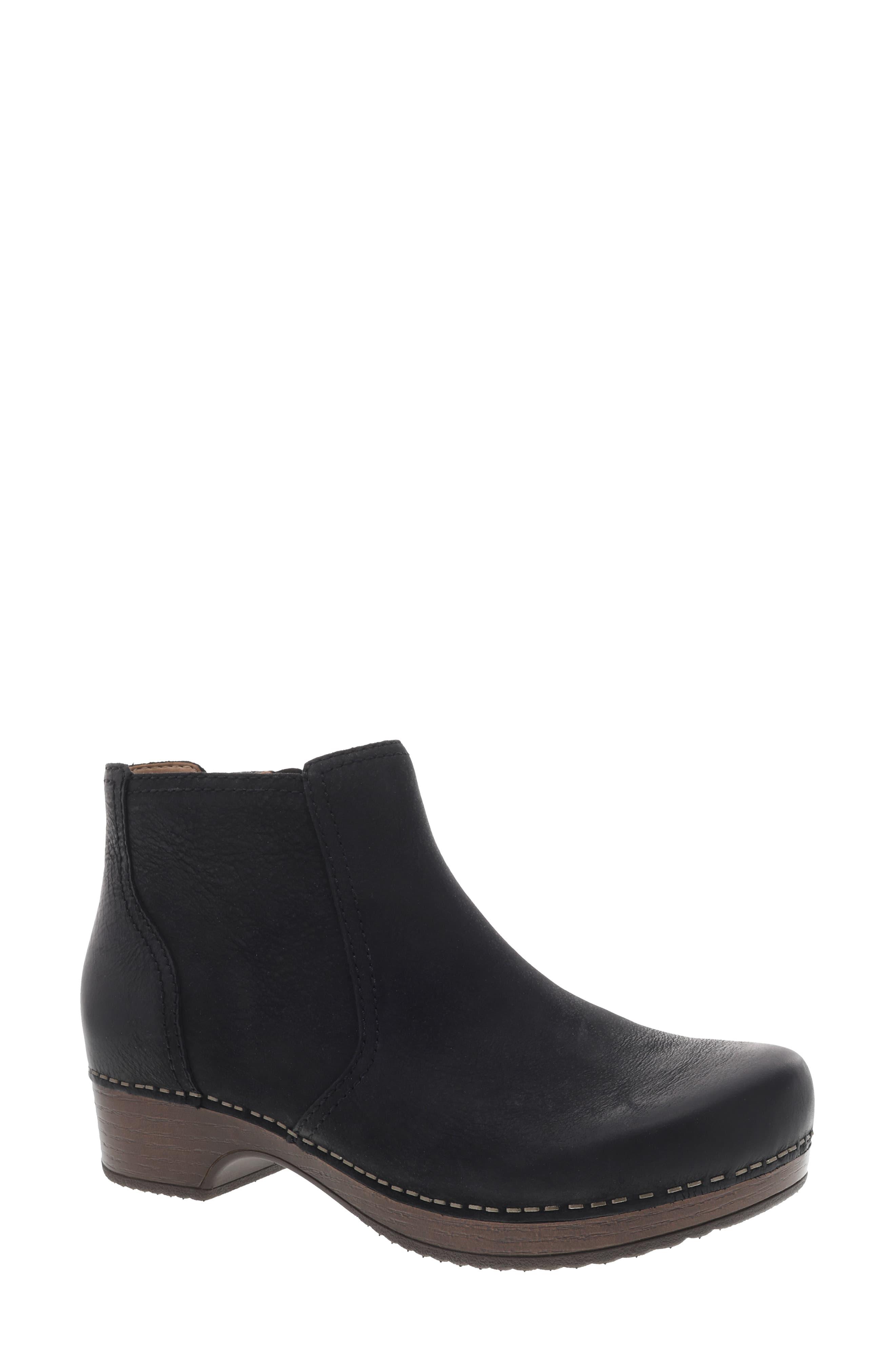 Dansko Barbara Bootie in Black Nubuck Leather (Black) - Lyst
