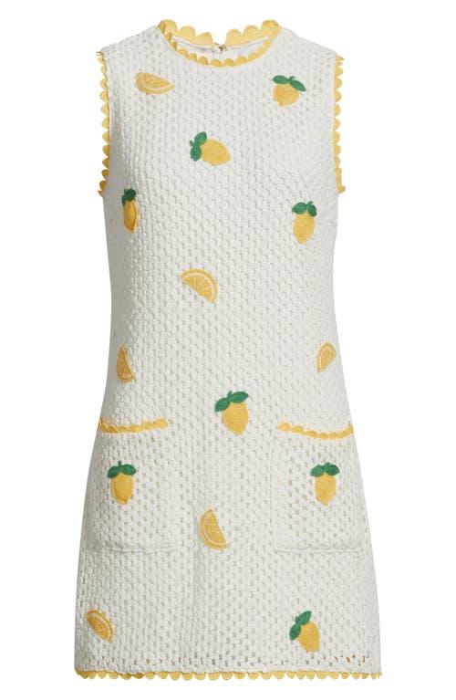 saylor bright white cherry crochet wynn mini dress Wynn Dress L