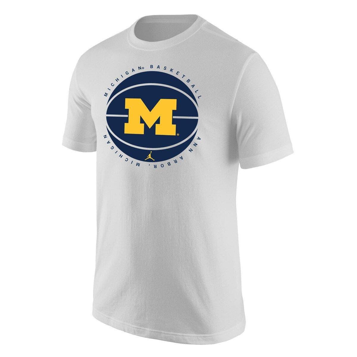 Men's Jordan Brand Maize Michigan Wolverines Basketball Shooting Raglan  Long Sleeve T-Shirt