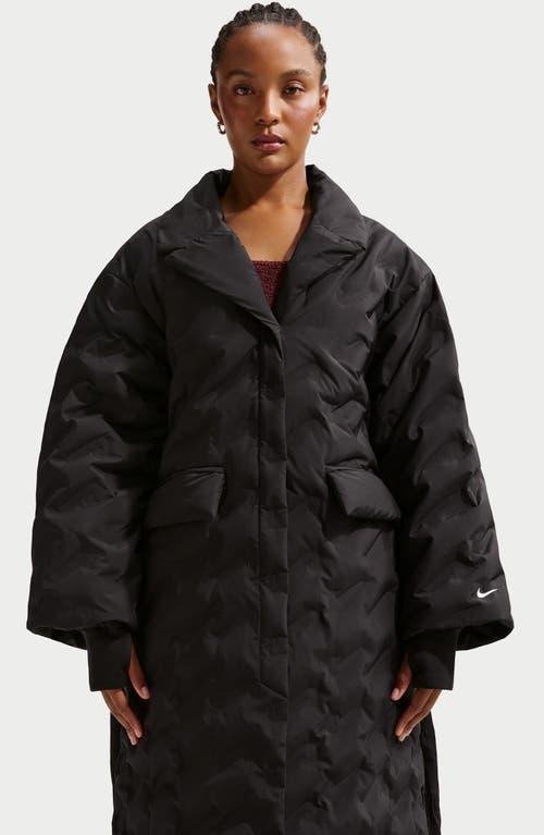 nike black down coat