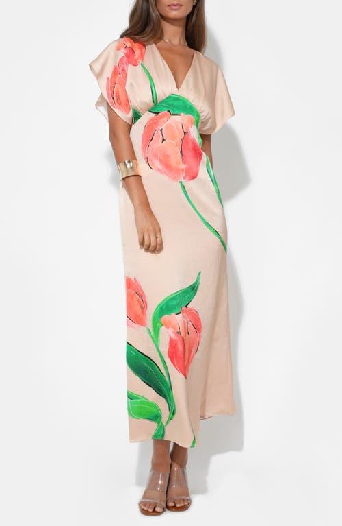 adelyn rae maxi dress Adelyn Rae Alva Leaf Print Tiered Maxi Dress Bo & Company
