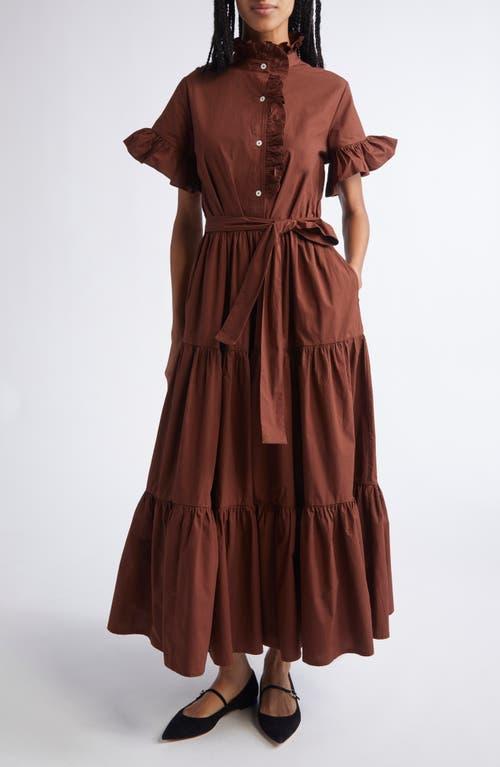 MILLE Victoria Ruffle Front Dress in Brown | Lyst MILLE Victoria Ruffle Front Dress in Brown | Lyst