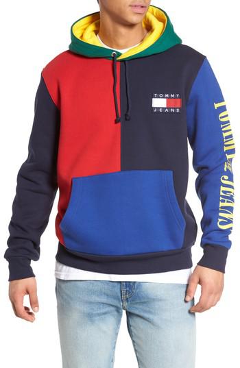 tommy color block hoodie