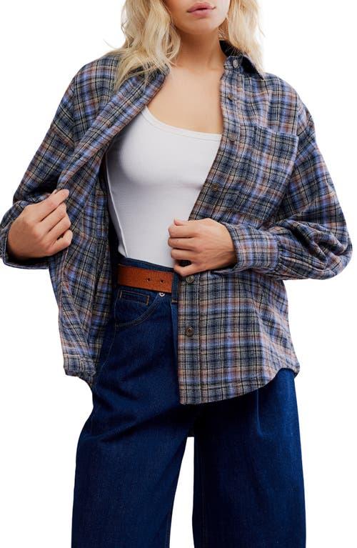 フリーピープル Free People クラウド Ten Sleep Shirt レディース シャツ トップス Navy Combo Free People Women's Cloud Ten Sleep Shirt, Navy Combo at