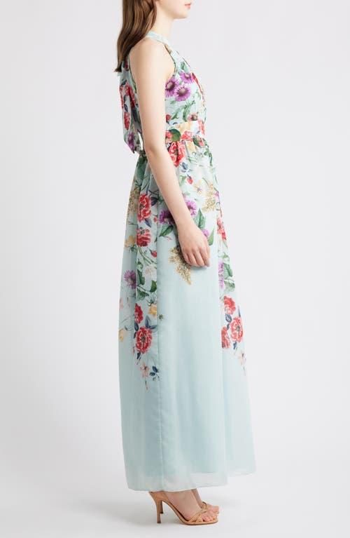 eliza j floral print halter maxi dress Eliza J Floral Print Halter Maxi Dress, $158 | Nordstrom