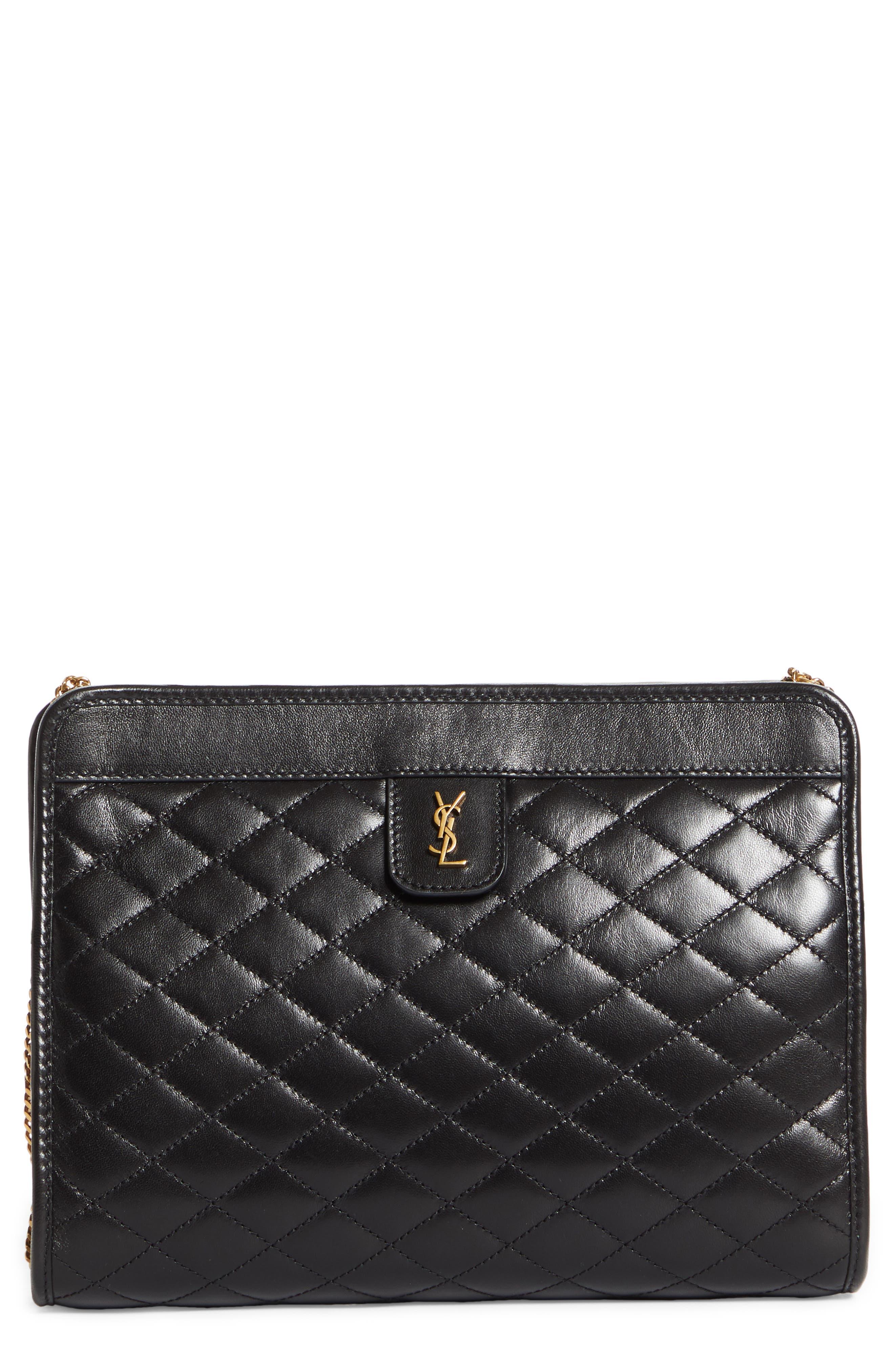 Saint Laurent Baby Victoire Matelassé Leather Shoulder Bag in Black Lyst