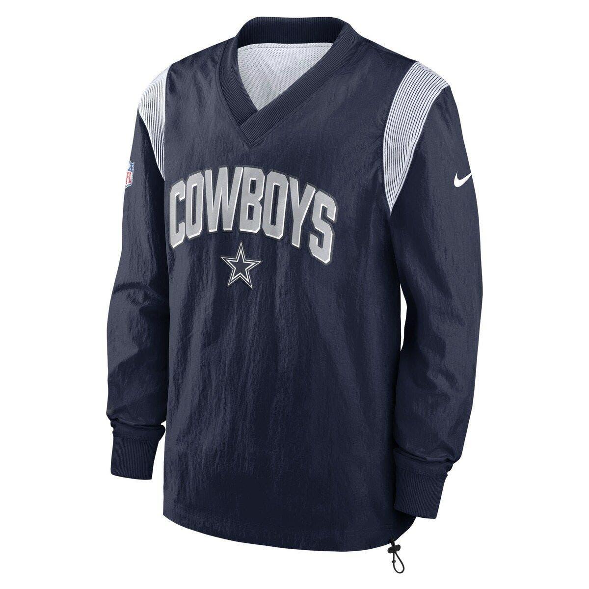 Nike Dallas Cowboys Sideline Athletic Stack V-neck Pullover Windshirt Jacket  At Nordstrom in Blue for Men