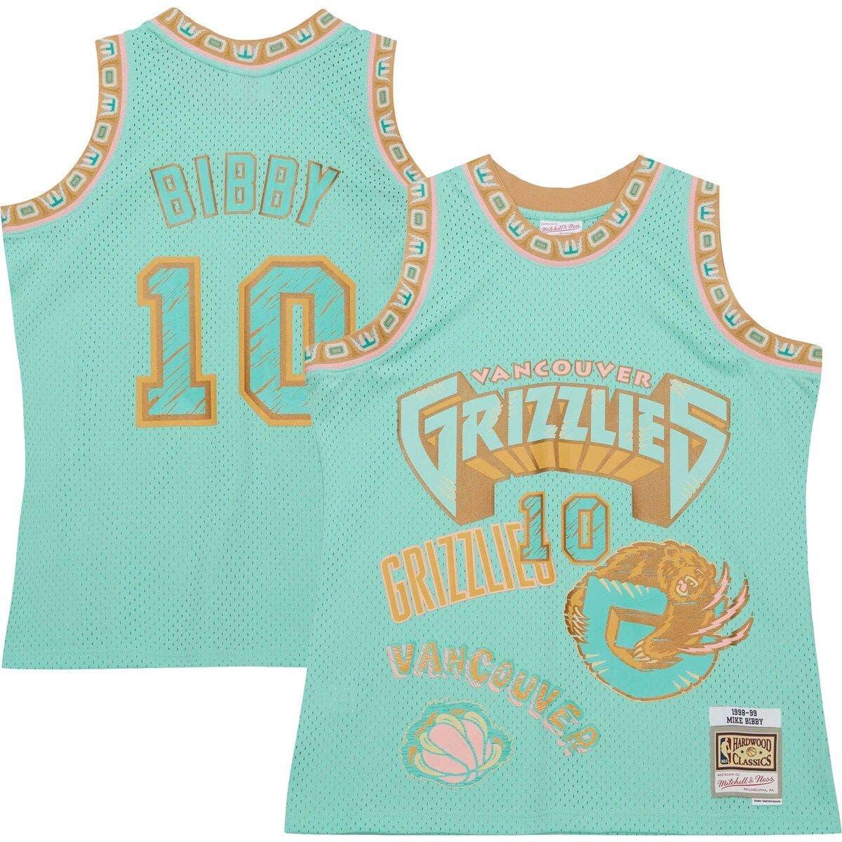 Mitchell & Ness Mike Bibby White Vancouver Grizzlies 1998 Doodle Swingman Jersey
