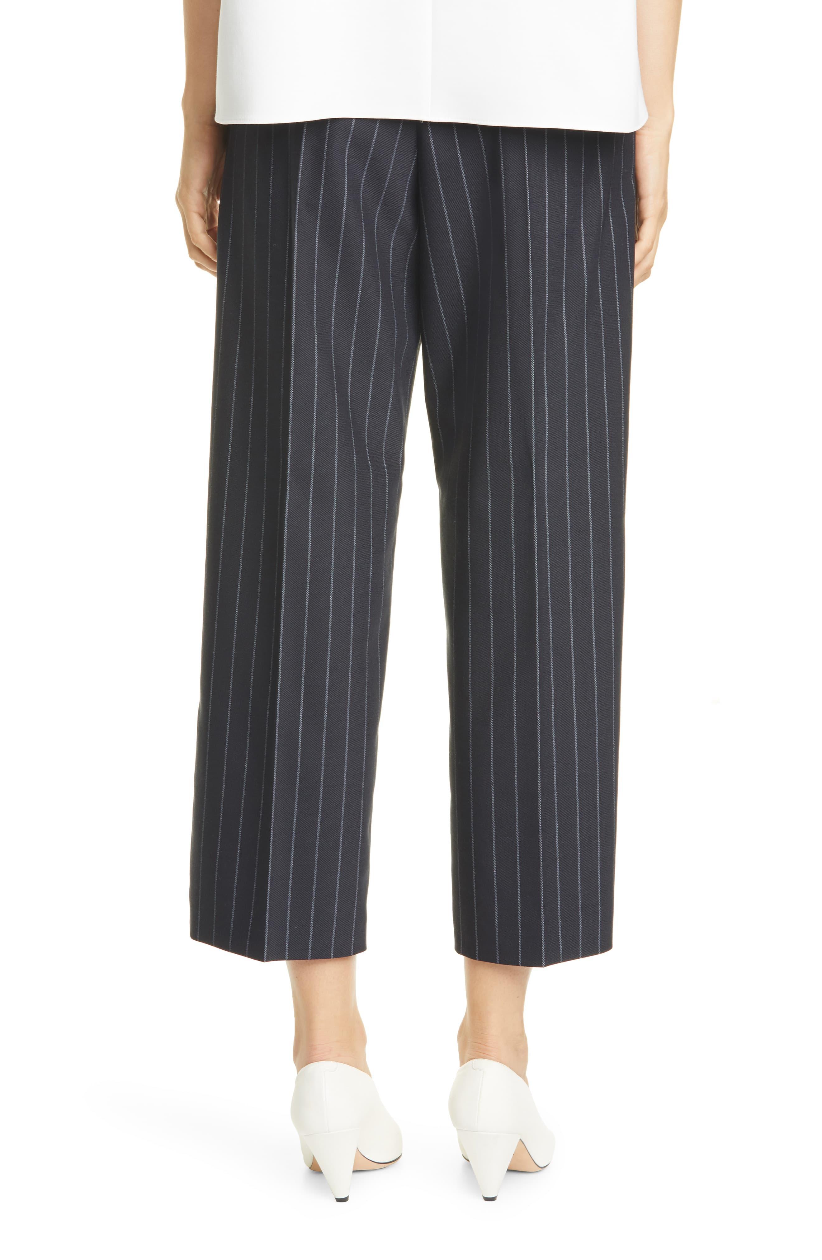 pinstripe ankle pants