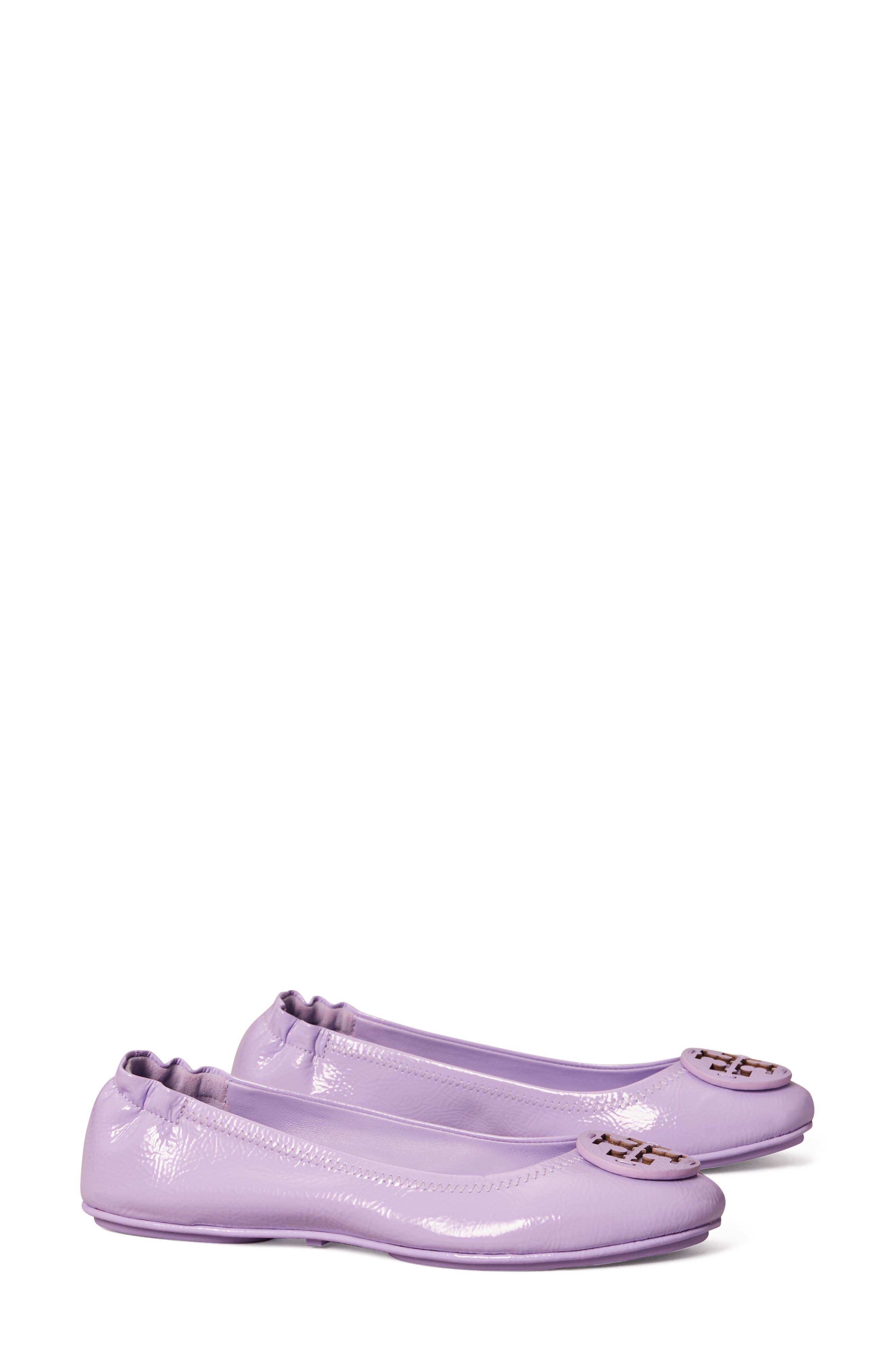 Tory Burch Minnie Travel Ballet Flat in Purple | Lyst