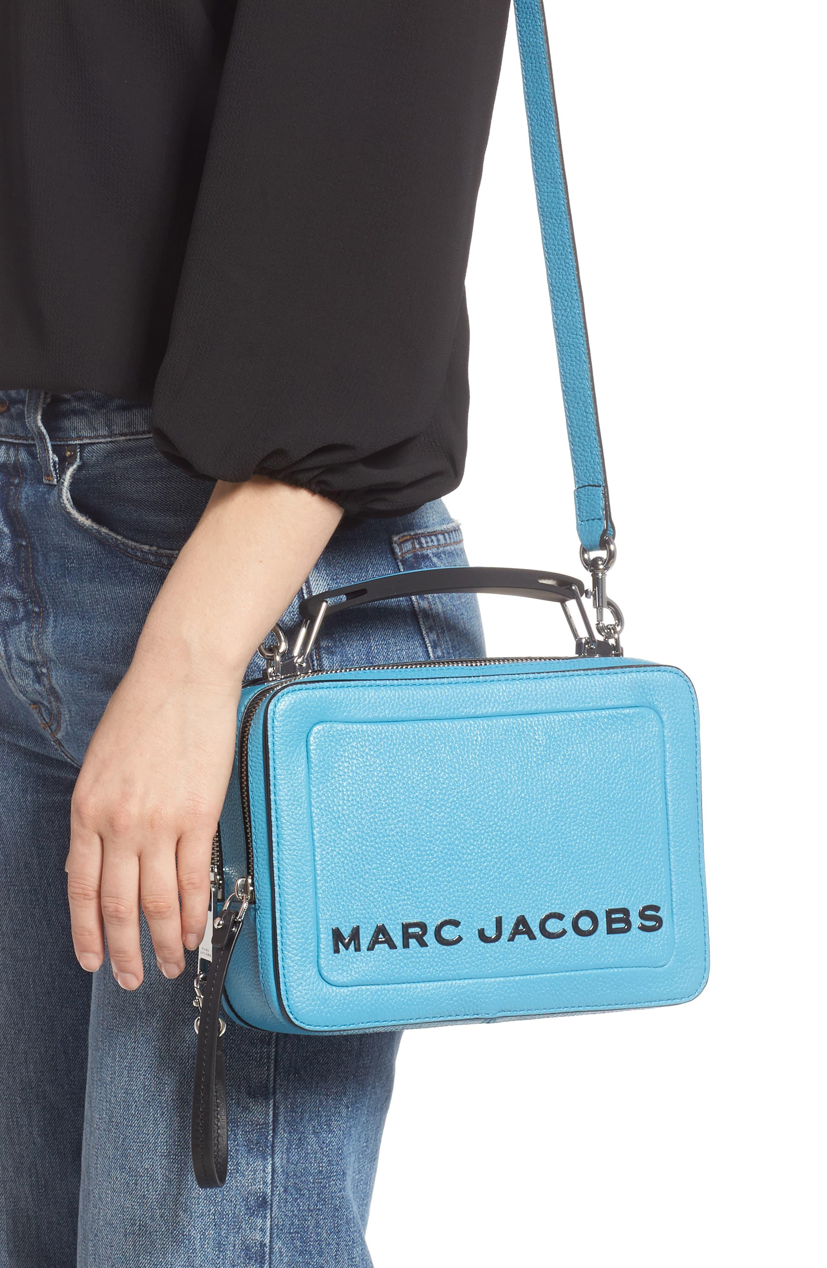 Marc Jacobs Leather The Textured Box Bag in Blue,Gold Tone (Blue) Lyst