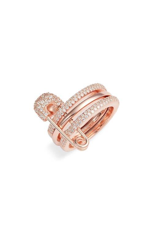 Apm Monaco Baby Xl Safety Pin Ring in Pink Lyst