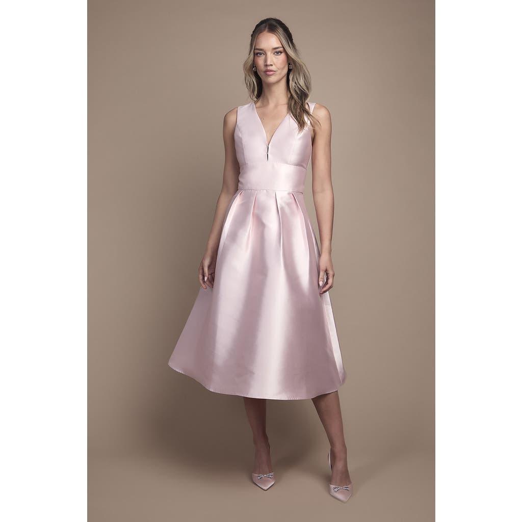 corey chiffon fit & flare cocktail dress the Population Women's Plunging Mix Media Cap Sleeve A-line Midi Dress Dress, Black, XXS at Amazon Women's Clothing store Color:Umber Shantung available on OS back of this design ZIMMERMANN Lyrical Buttoned Midi