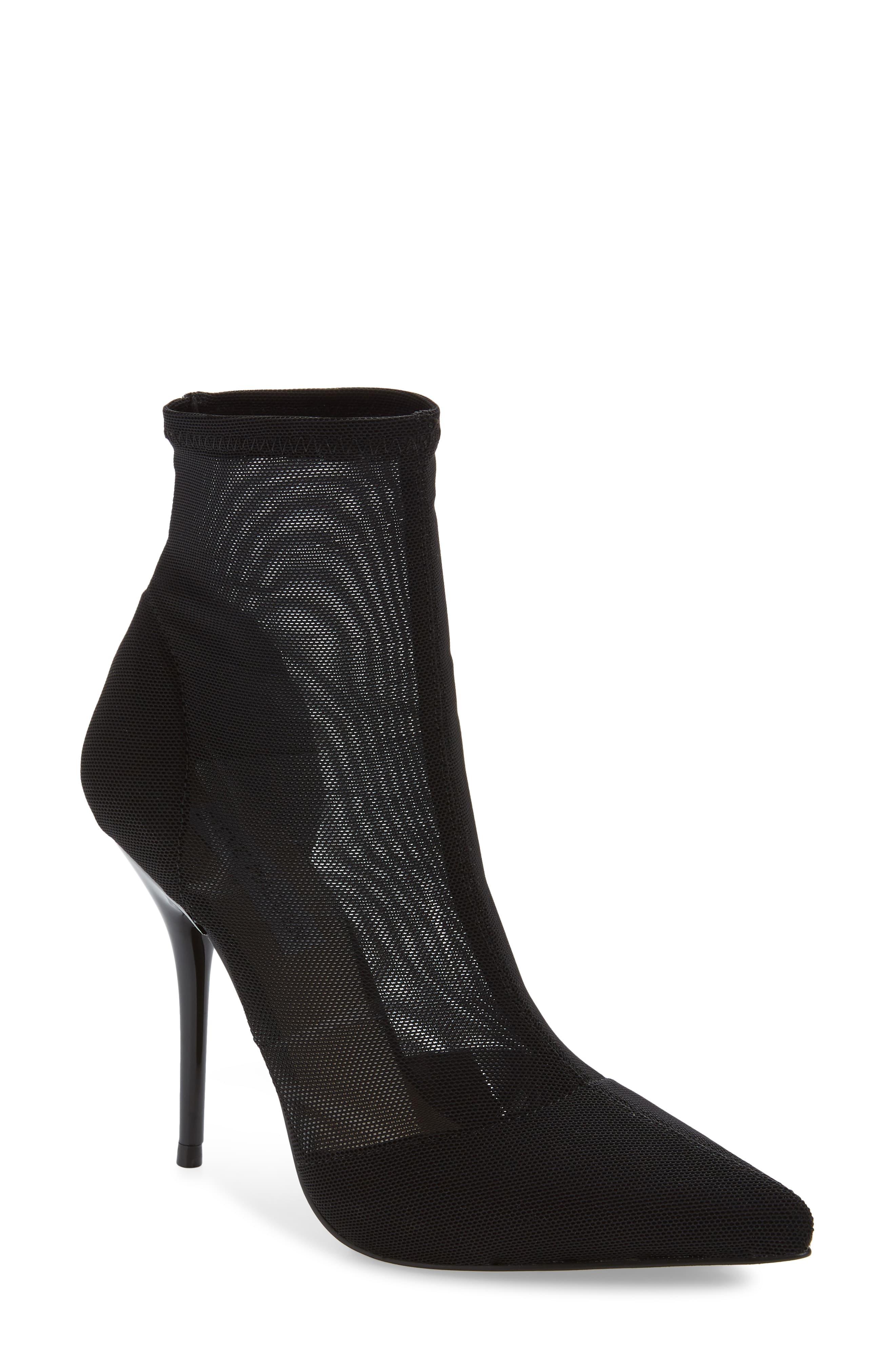 Steve Madden Dalen Mesh Bootie in Black - Lyst