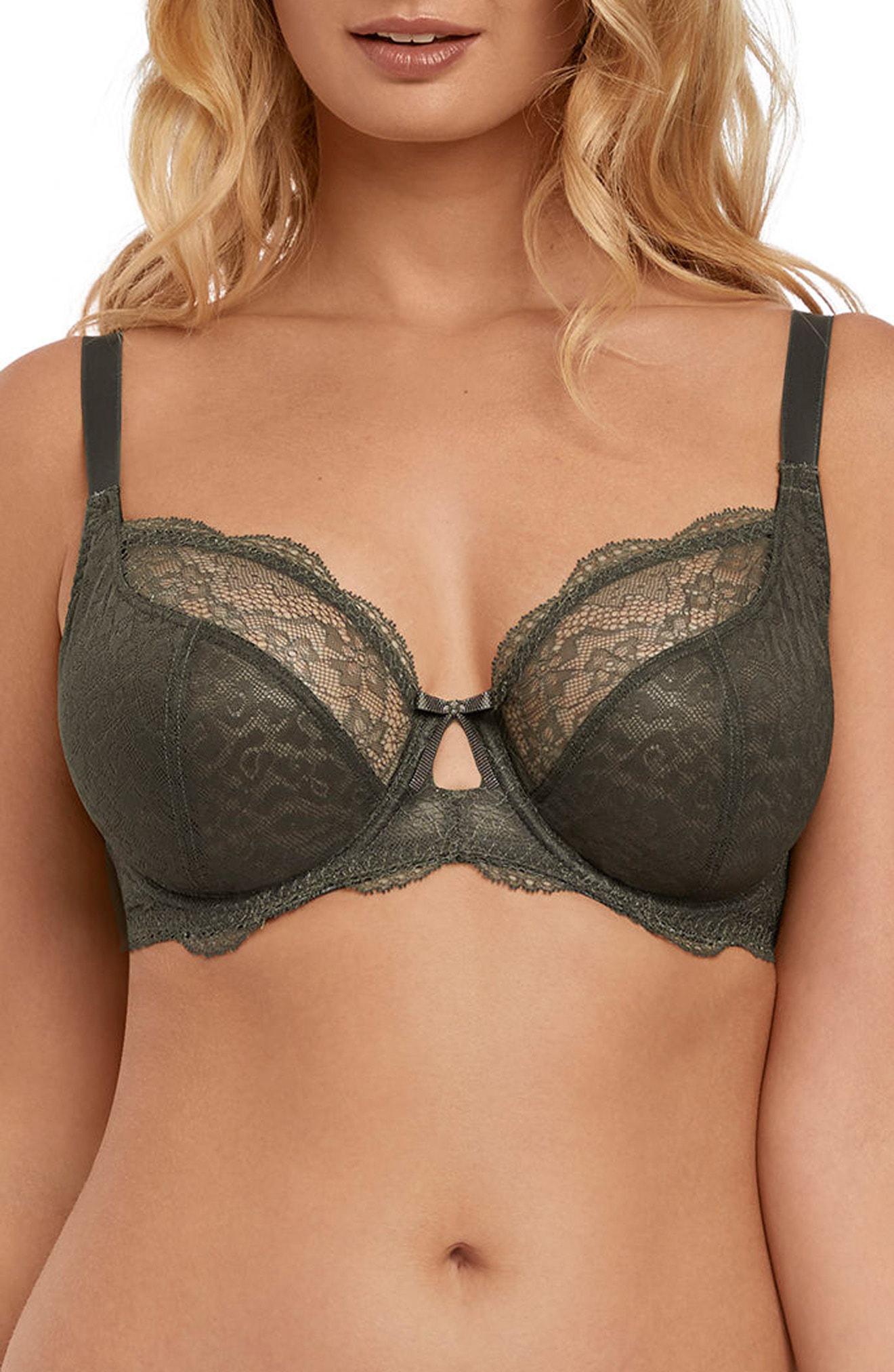 Freya Olive Lace 'fancies' Underwired Nonpadded Plunge Bra in Green Lyst