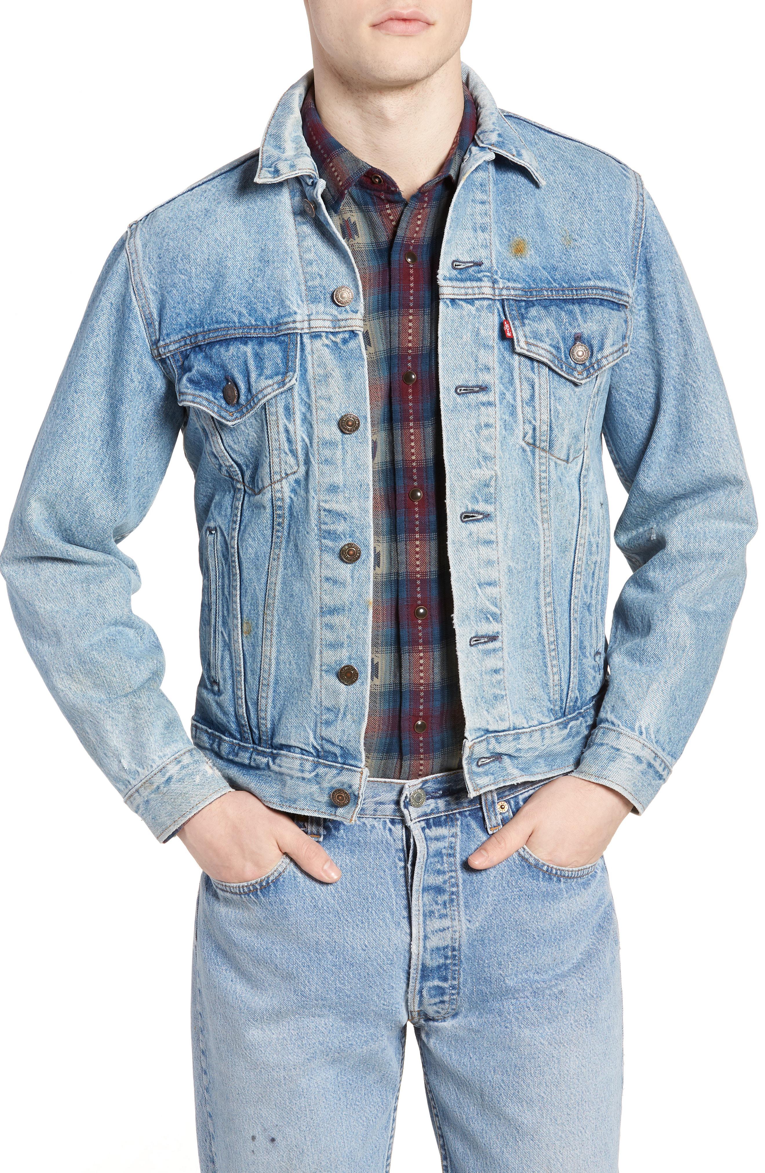 levis denim waistcoat mens
