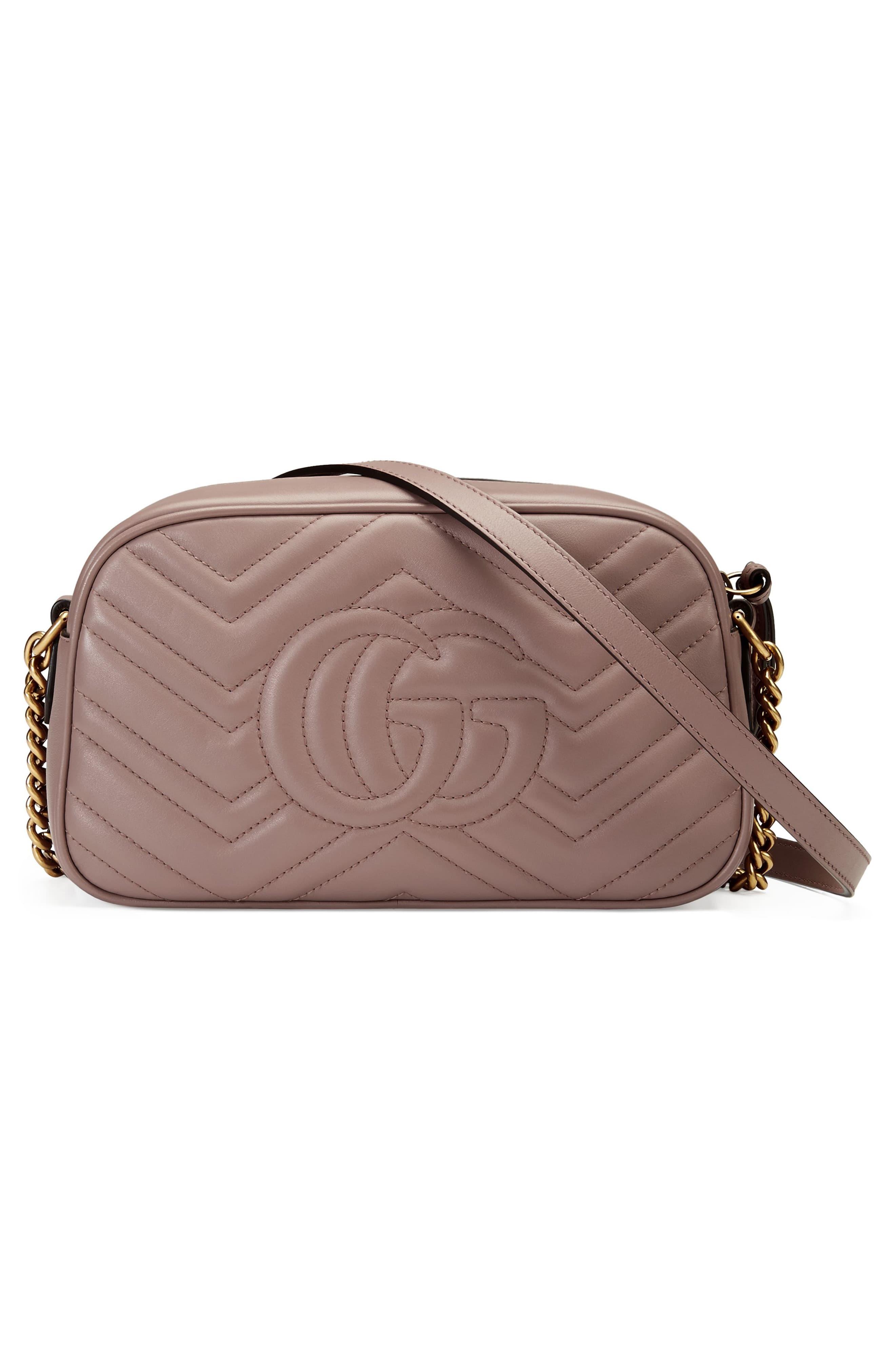 Gucci Small Gg Marmont 2.0 Matelassé Leather Camera Bag in Pink - Lyst