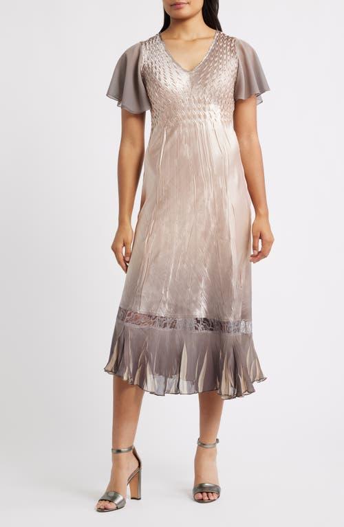 sachin and babi light blue dress Knee Length Chiffon Dress Elegant White Chiffon A-Line Dress For Women Long  O-Neck, Pleated, And Trendy Casual Style (240808) main image 0