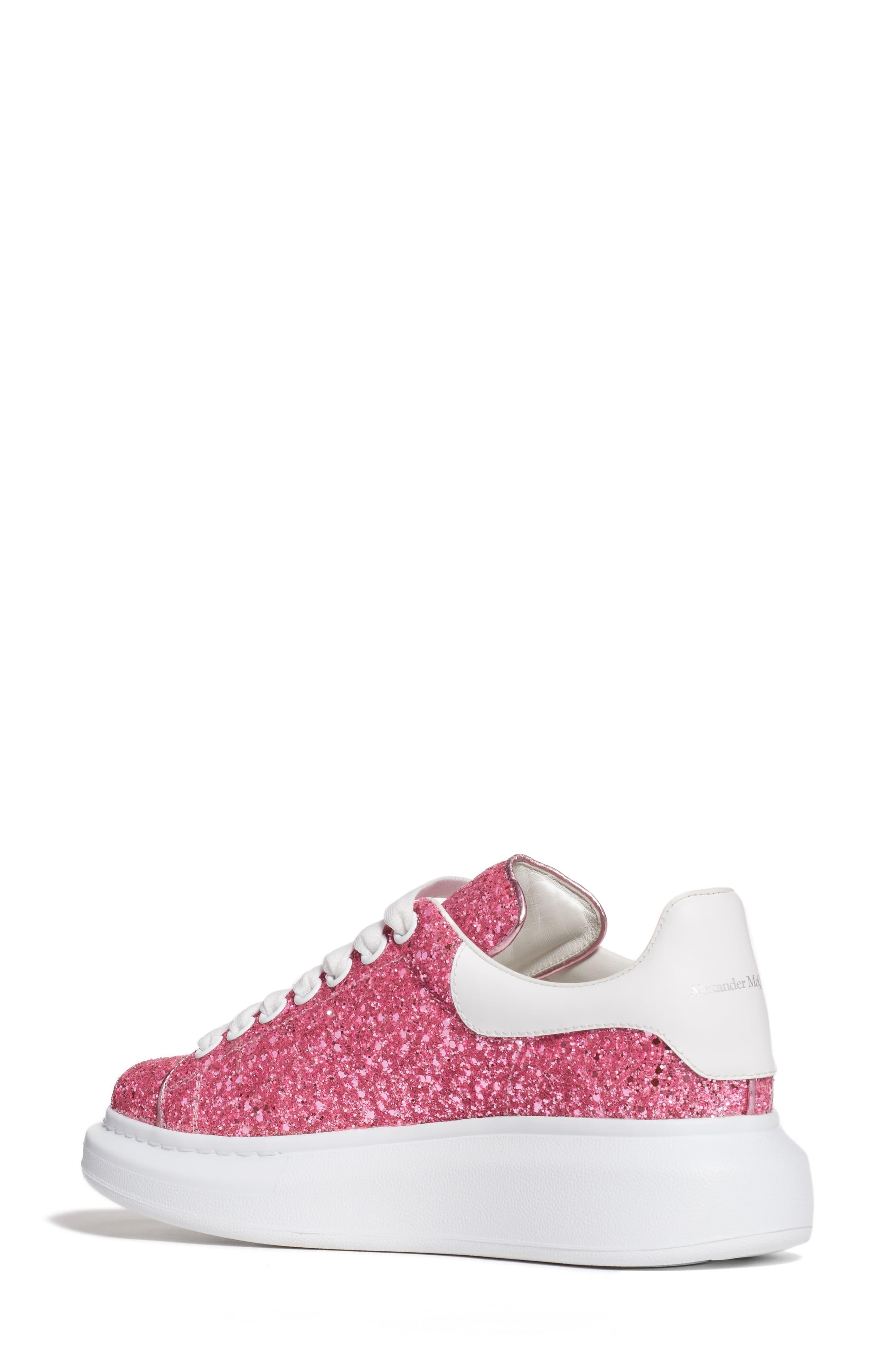 Alexander McQueen Lace Sneaker in Pink Glitter (Pink) - Save 45% - Lyst