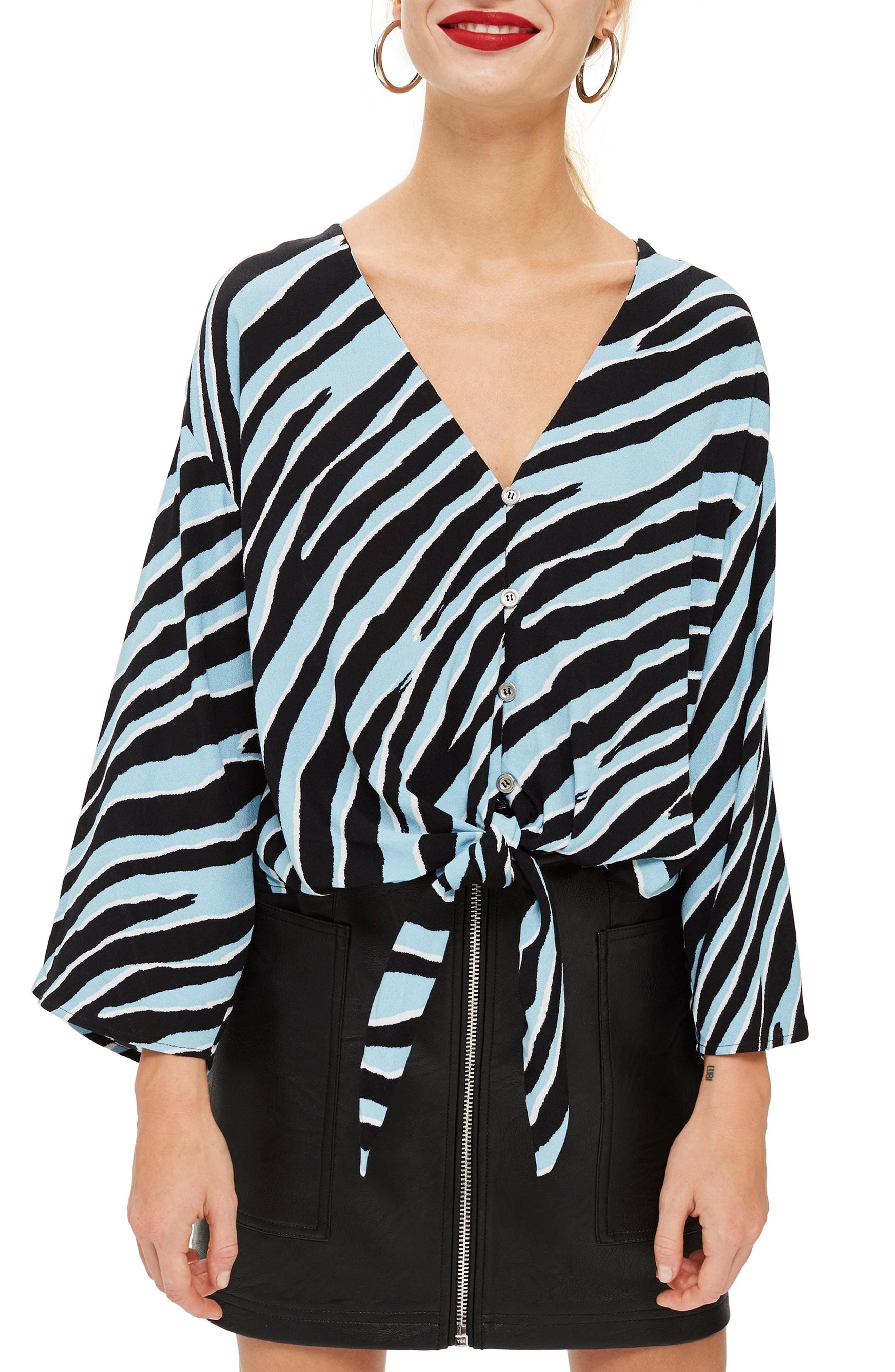 topshop zebra shirt