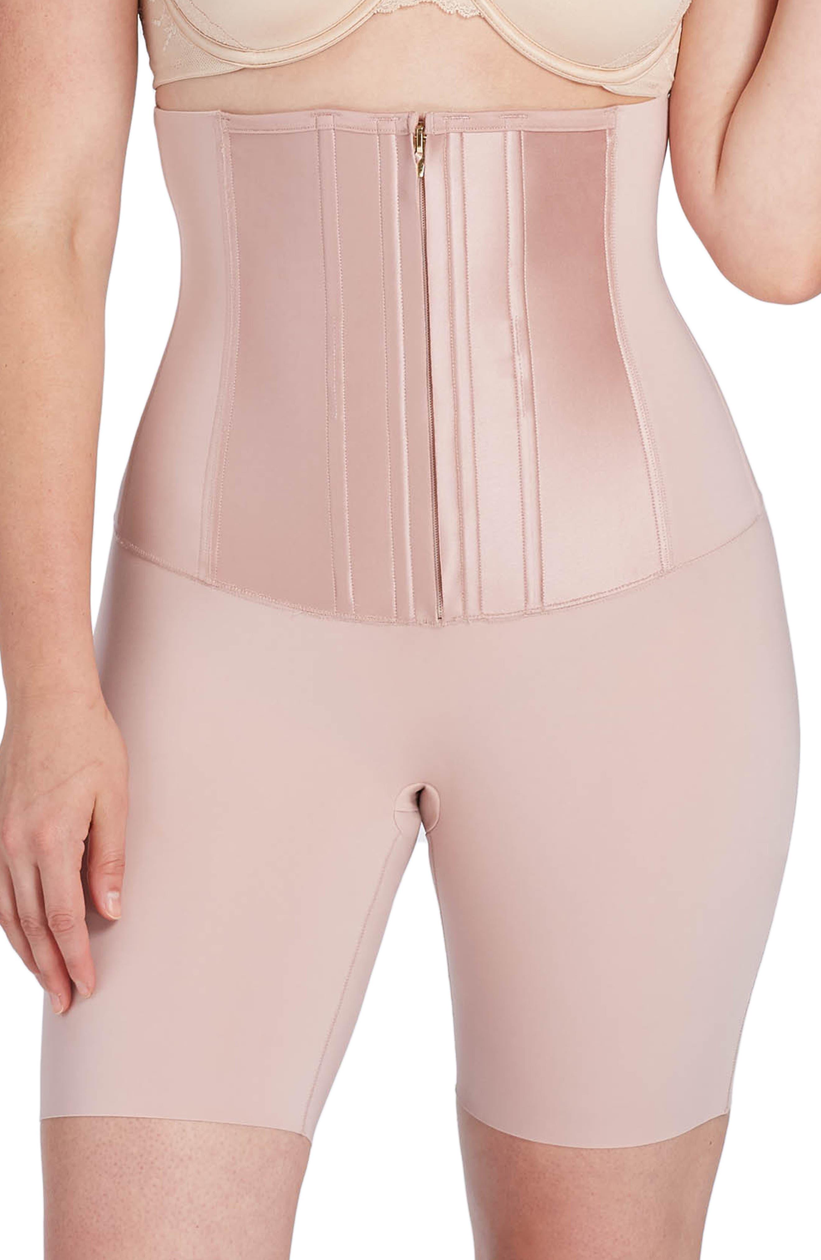 Spanx Spanx Under Sculpture High Waist Mid Thigh Corset Shaper in Pink