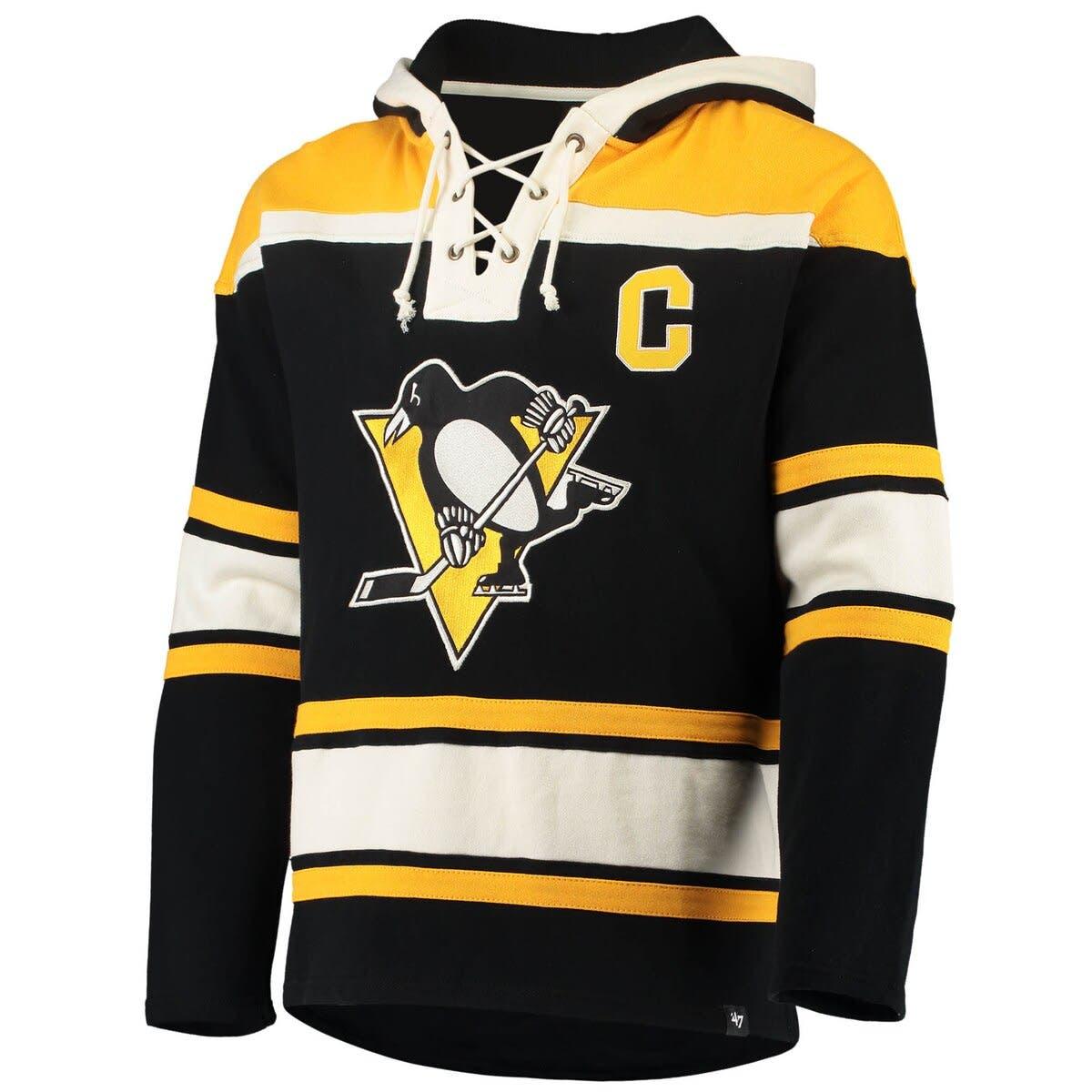 47 Brand Men's Black Pittsburgh Penguins Superior Lacer Pullover Hoodie -  Macy's