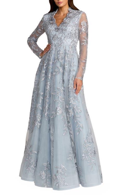 winter flare dress EMBELLISHED TRIM LINED WEDDING GOWN main image 1