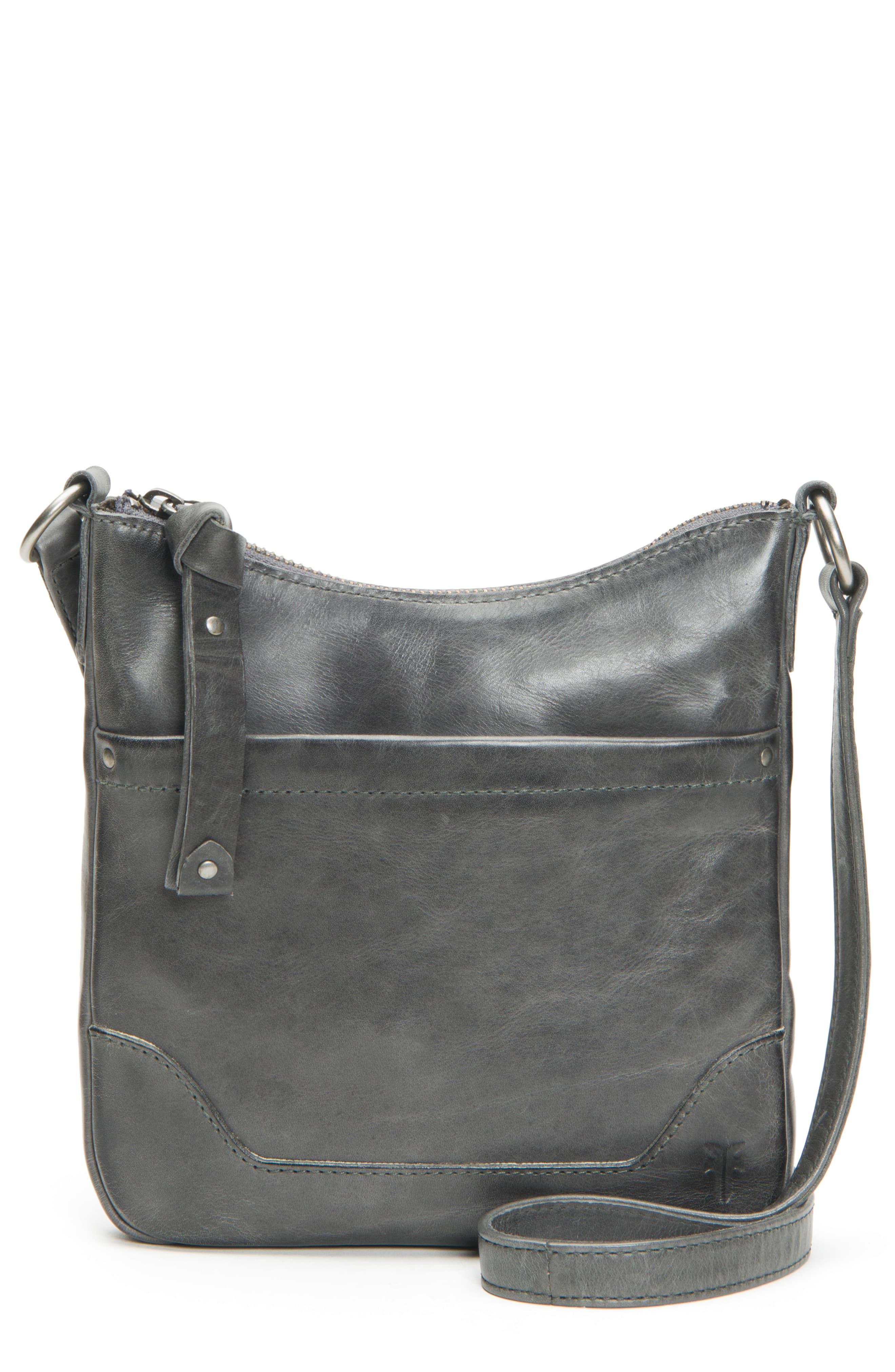 Frye Melissa Swing Leather Crossbody Bag in Carbon (Gray) - Lyst