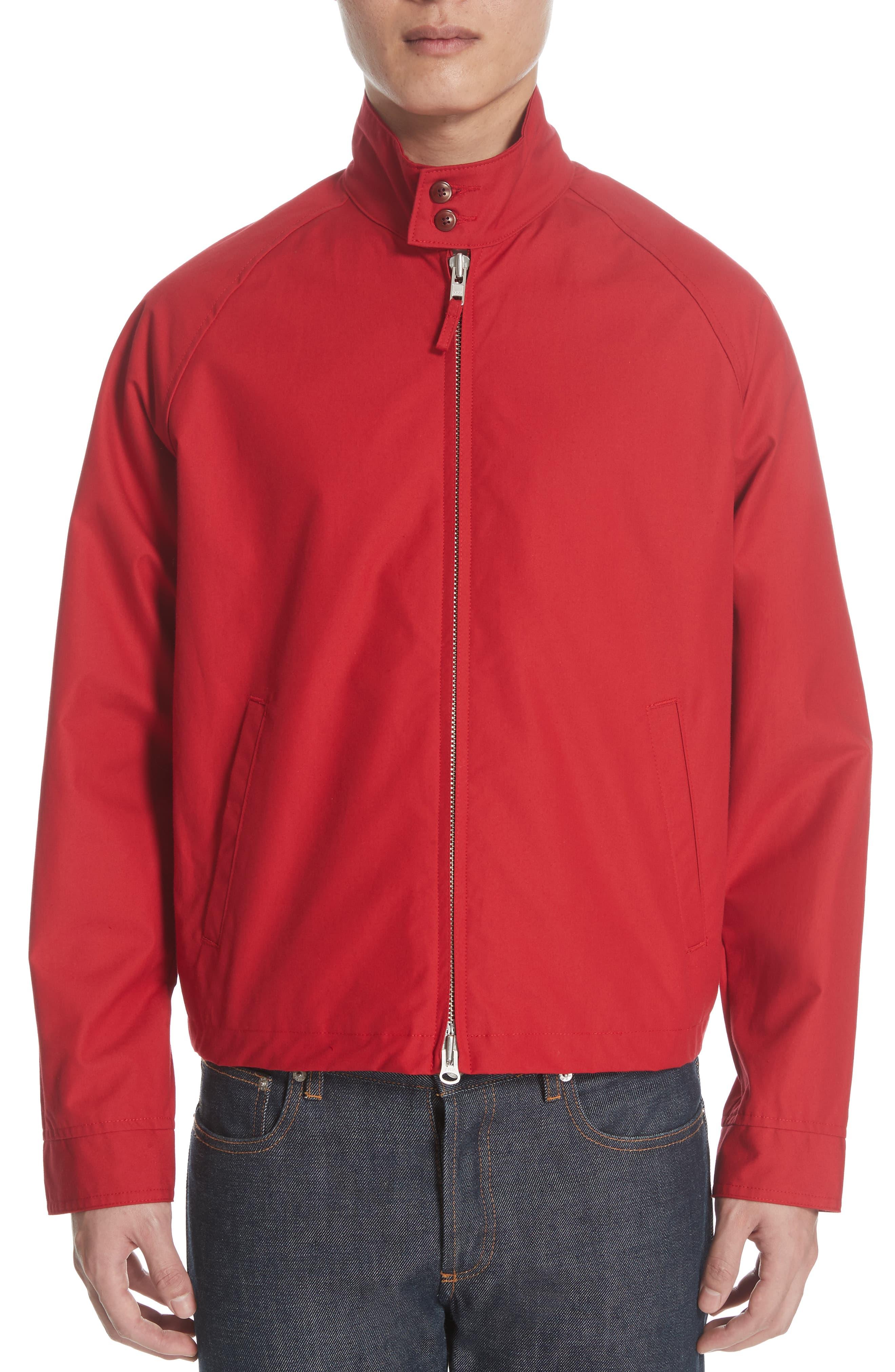 Golden Bear Harrington Waxed Cotton Jacket in Red for Men - Lyst