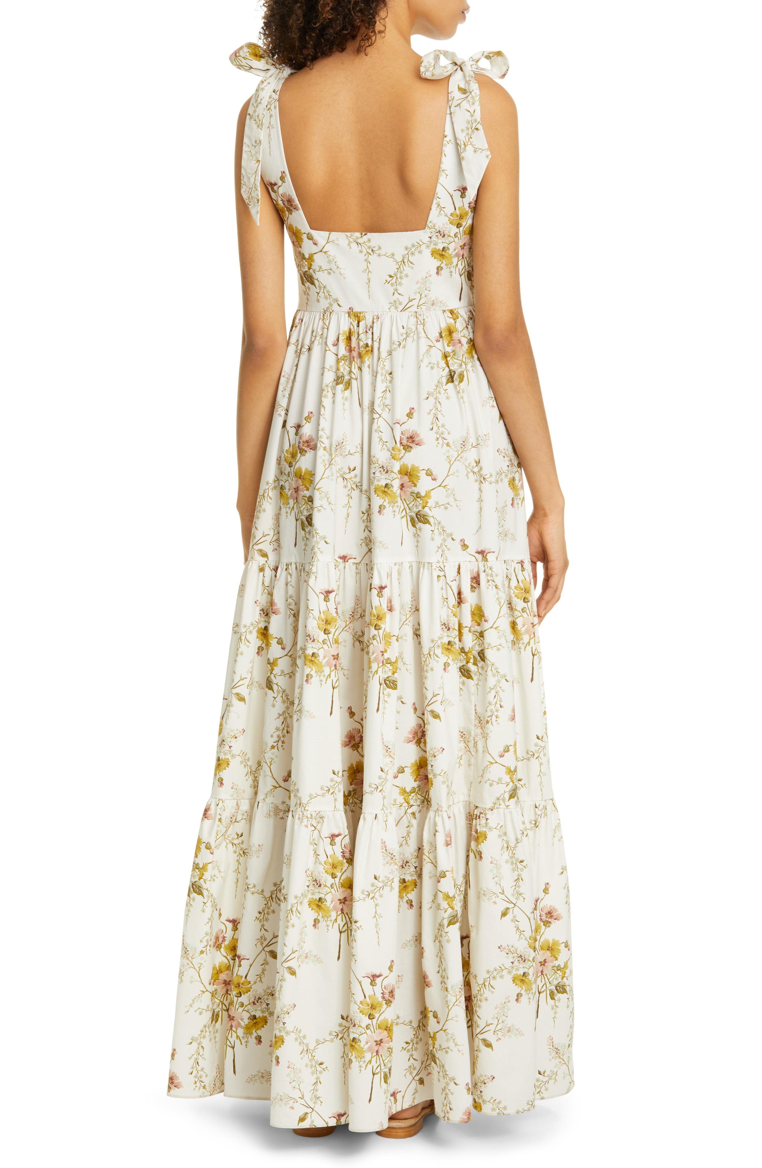tiered maxi gown