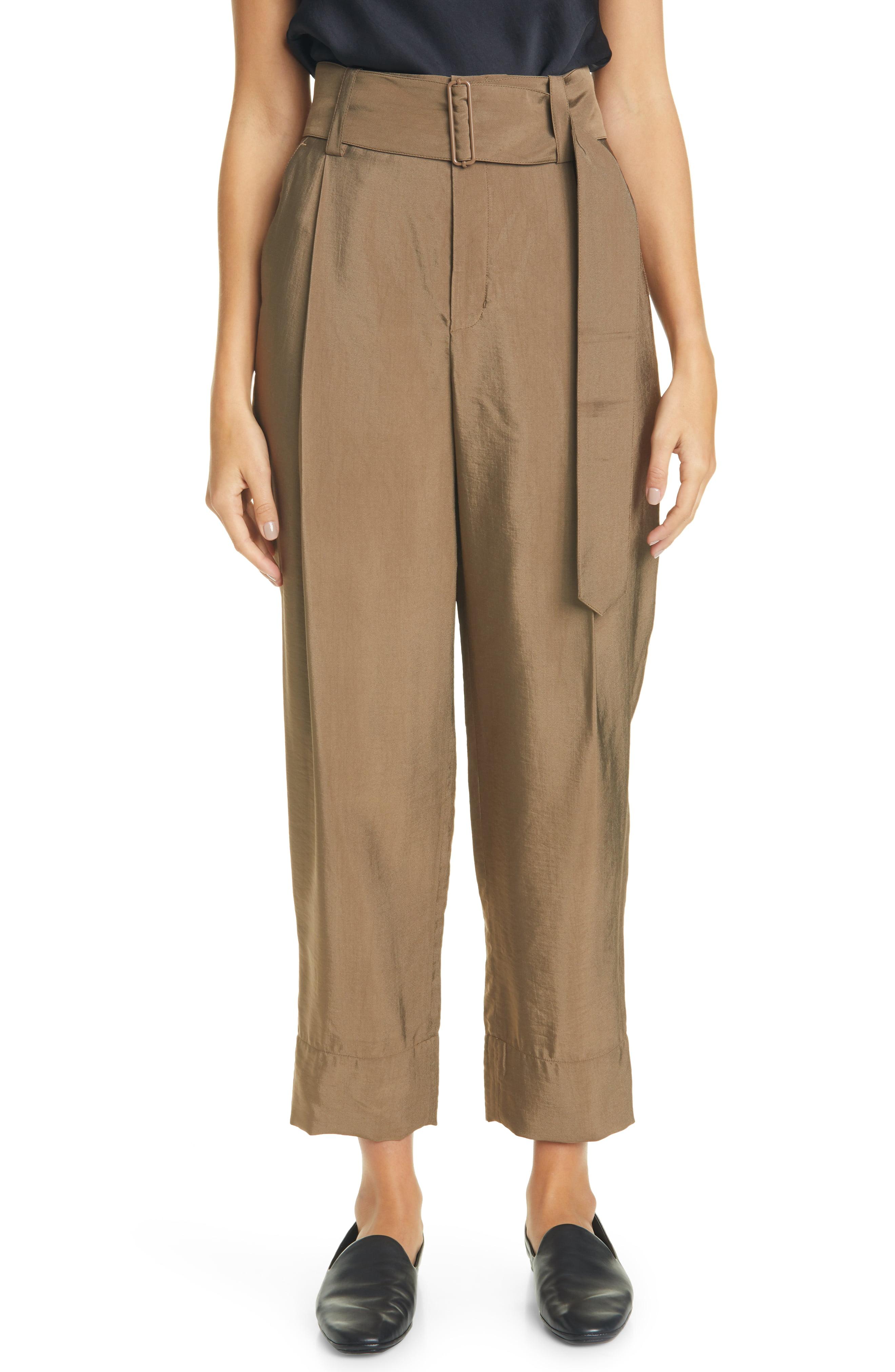 Vince Belted High Waist Tapered Pants - Lyst