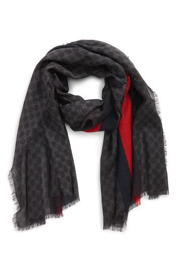 gg wool stole with web