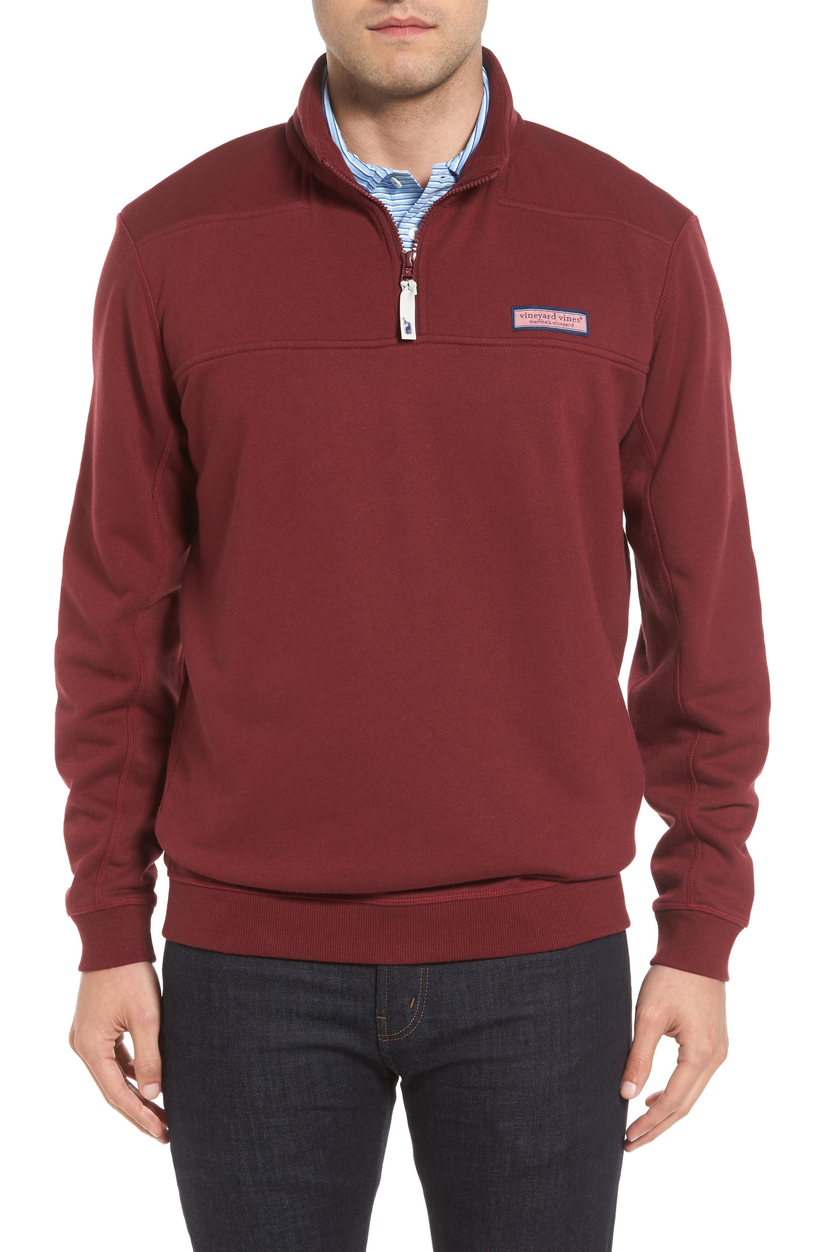 Vineyard Vines Cotton Collegiate Shep Quarter Zip Pullover in Red for Men - Lyst