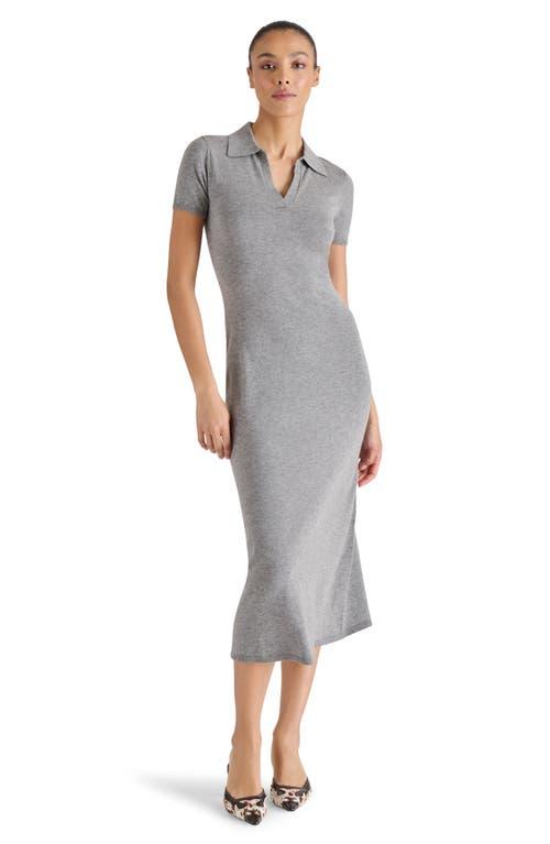 Steve Madden Banks Polo Midi Sweater Dress in Gray | Lyst