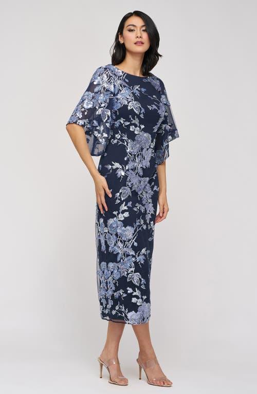 js collections embroidered midi dress Elsie T-Length Dress – JS Collections main image 1