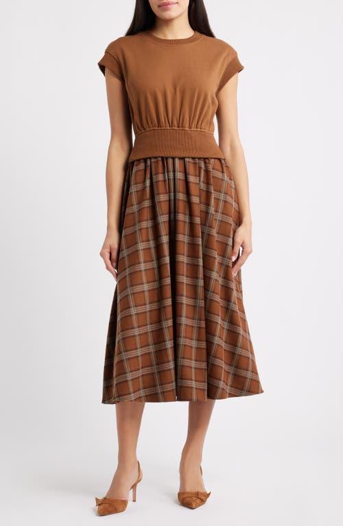 short sleeve brown maxi dress Classy Brown Linen Dress - Women's Dresses Online main image 1