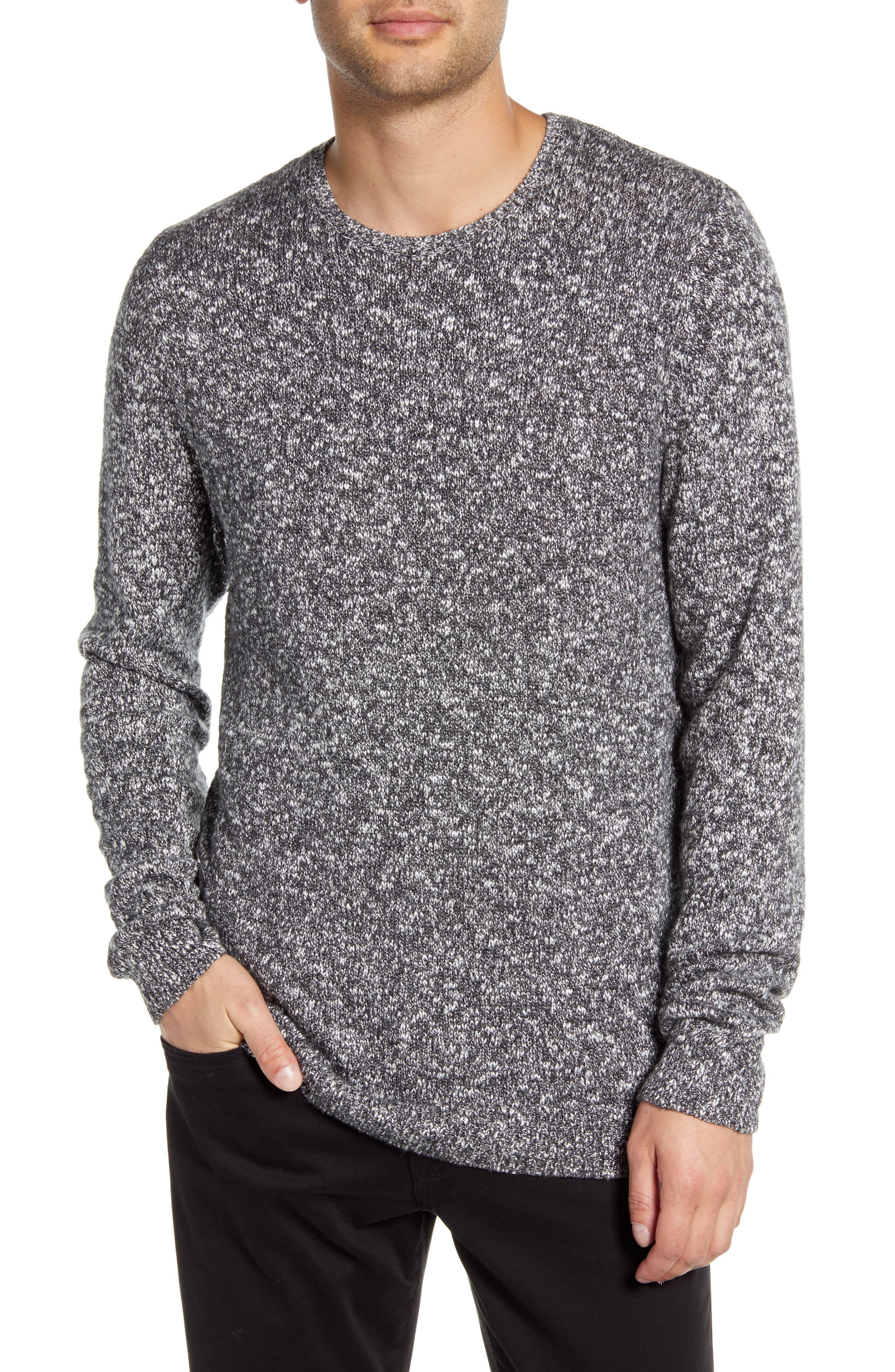 Calibrate Cotton Slub Crewneck Sweater in Gray for Men - Lyst