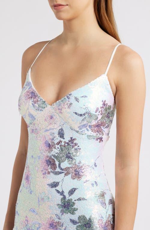 City Studios Floral Print Sequin Dress in Blue | Lyst City Studios Floral Print Sequin Dress in Blue | Lyst