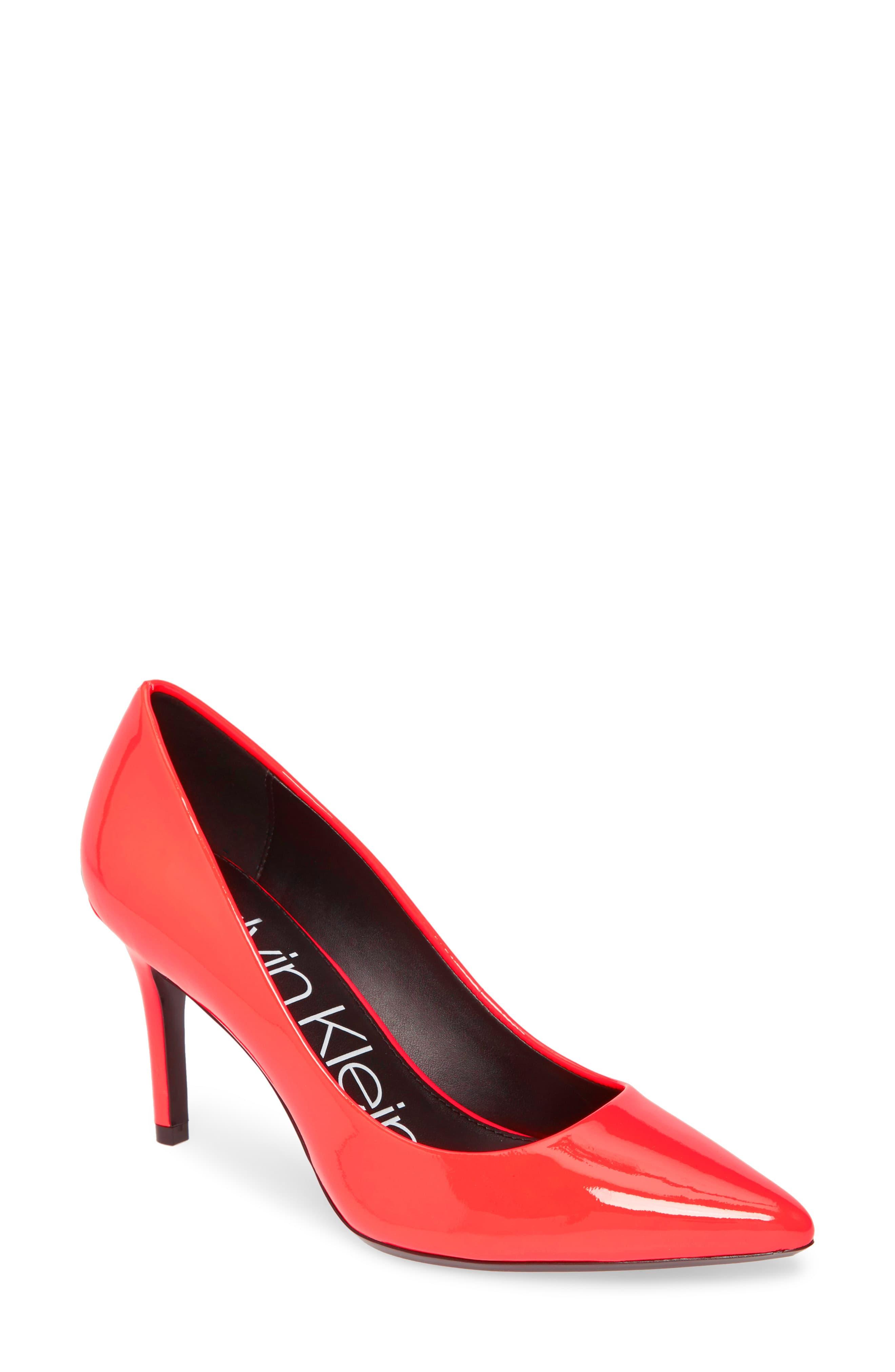 calvin klein gayle patent pumps