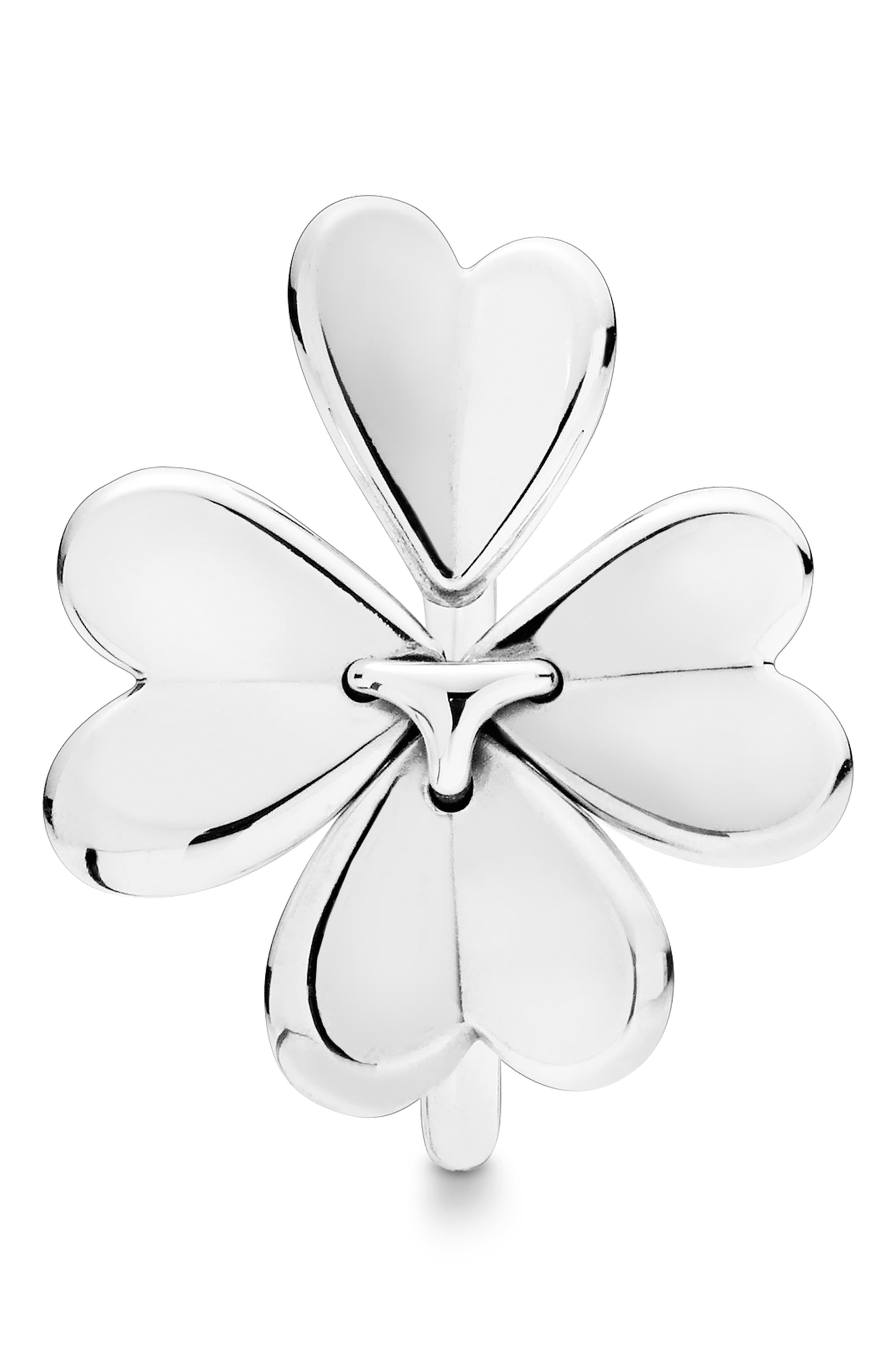 Pandora Four Leaf Clover Ring In Silver Metallic Lyst Pandora Four Leaf Clover Ring In Silver Metallic Lyst