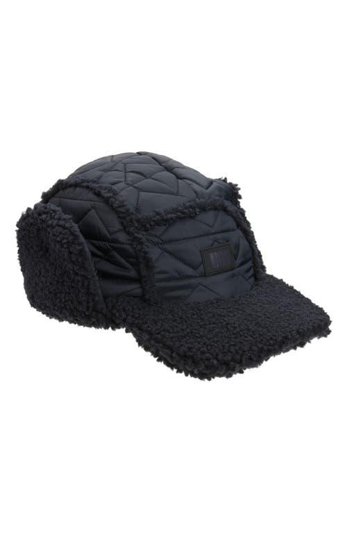 UGG Fluff Faux Shearling Trapper Hat in Black for Men Lyst