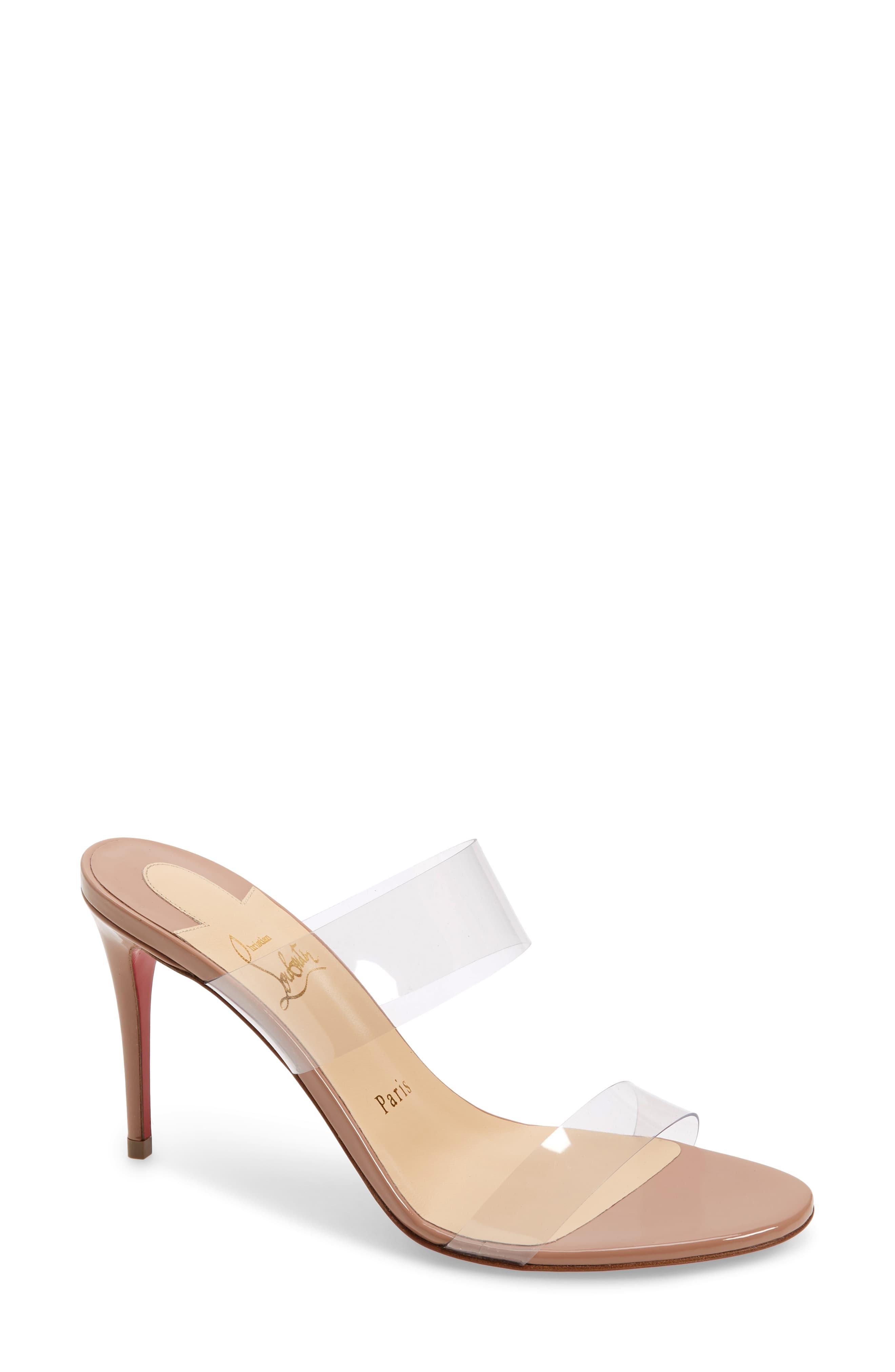 christian louboutin studded slides