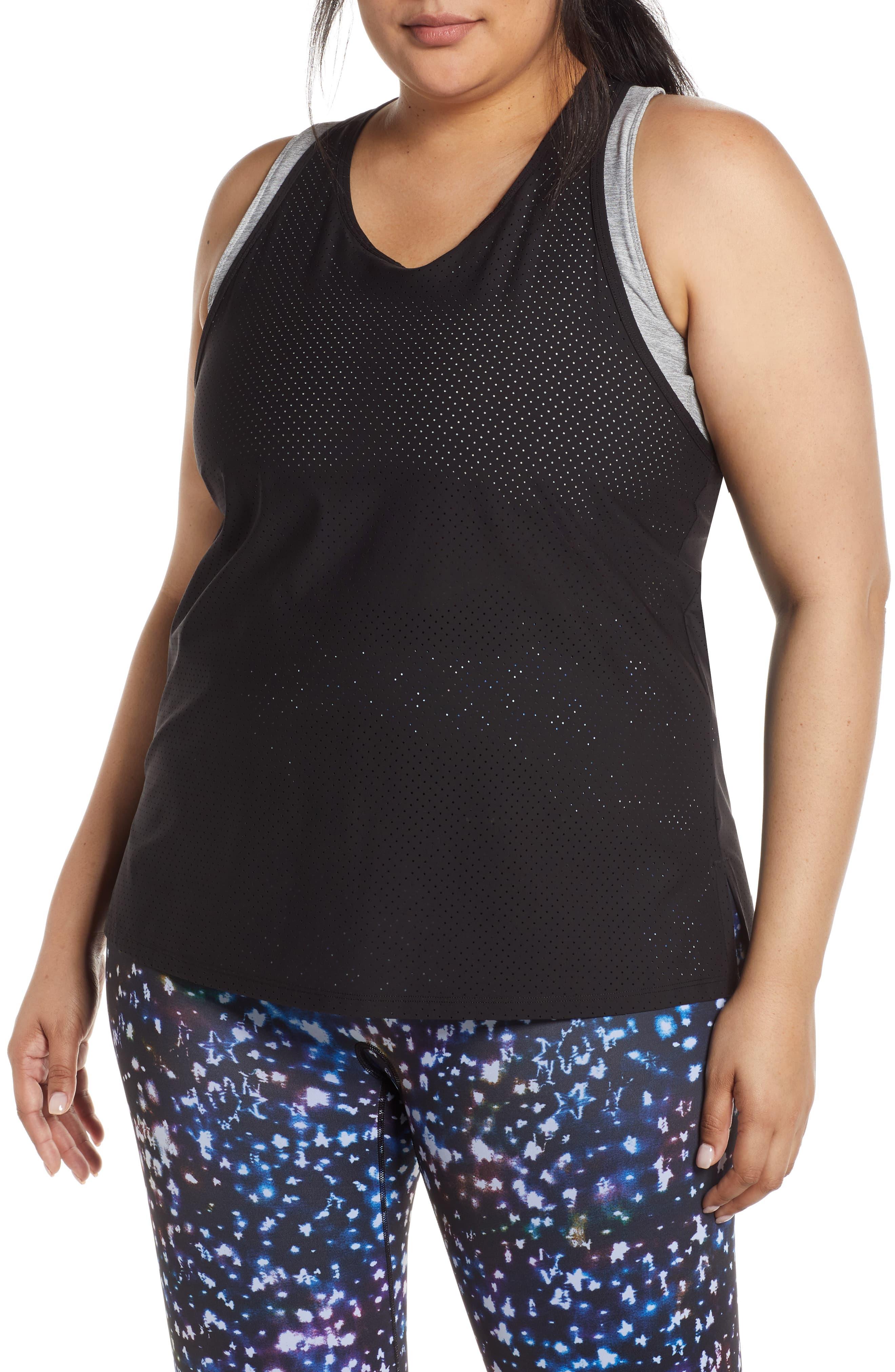 Spanx Spanx Perforated Active Tank Top in Black - Lyst