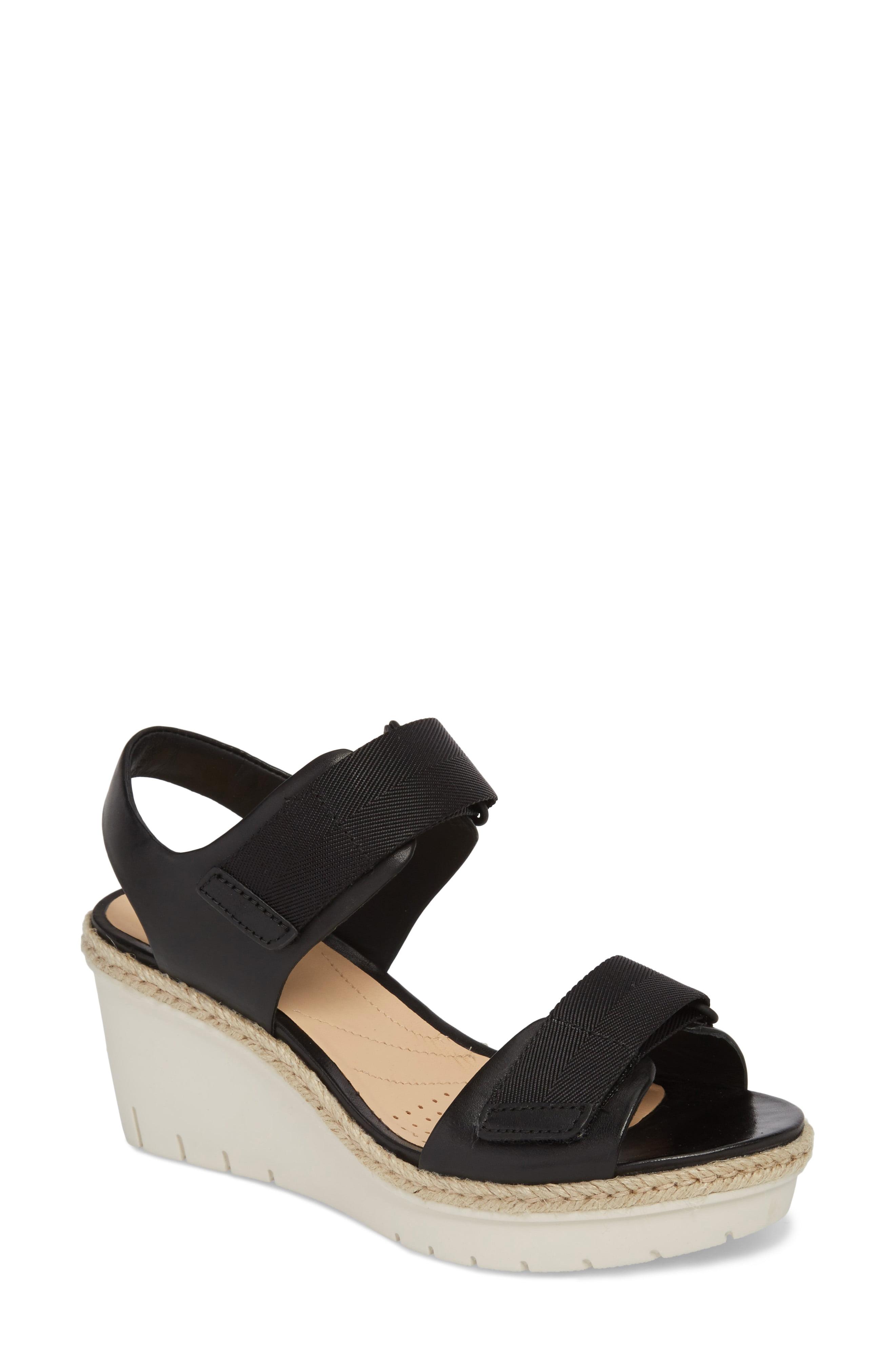 clarks palm shine wedge sandal