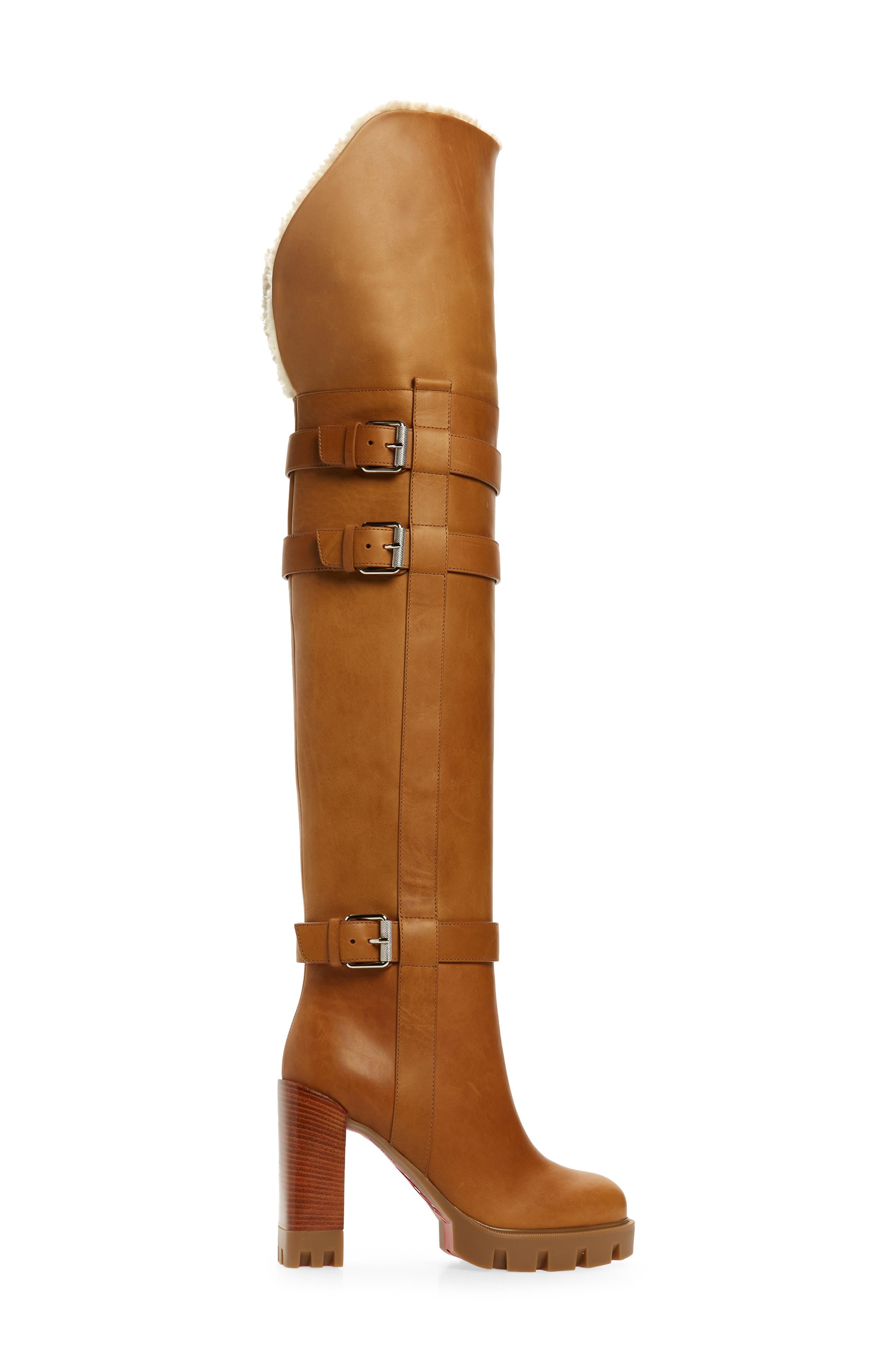 100mm Patent Over-the-knee Boots
