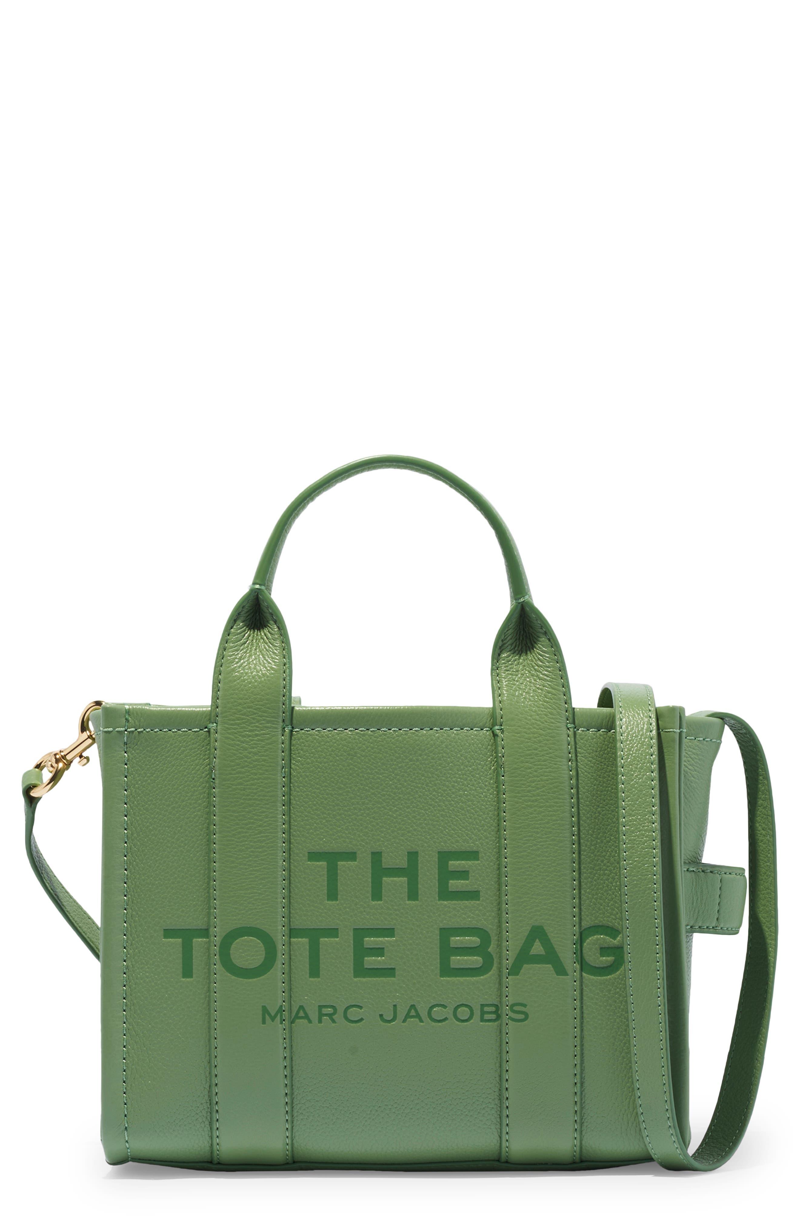 Marc Jacobs The Leather Mini Tote Bag in Green | Lyst