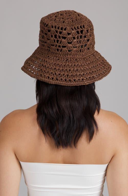 Eugenia Kim Jonah Crochet Straw Bucket Hat in Brown | Lyst display picture 1