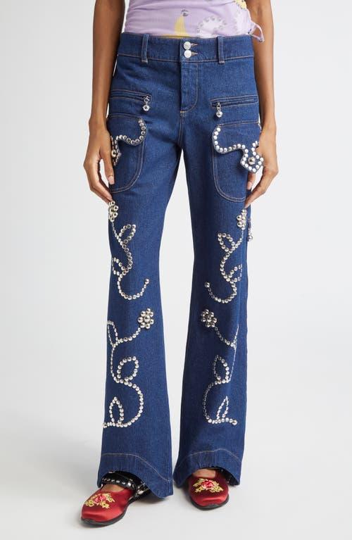 Chopova Lowena Moppy Charm Wide Leg Jeans in Blue | Lyst Chopova Lowena Moppy Charm Wide Leg Jeans in Blue | Lyst