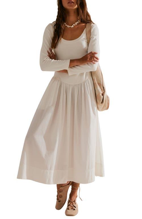 Free People Aelia Long Sleeve Maxi Dress in Natural Lyst