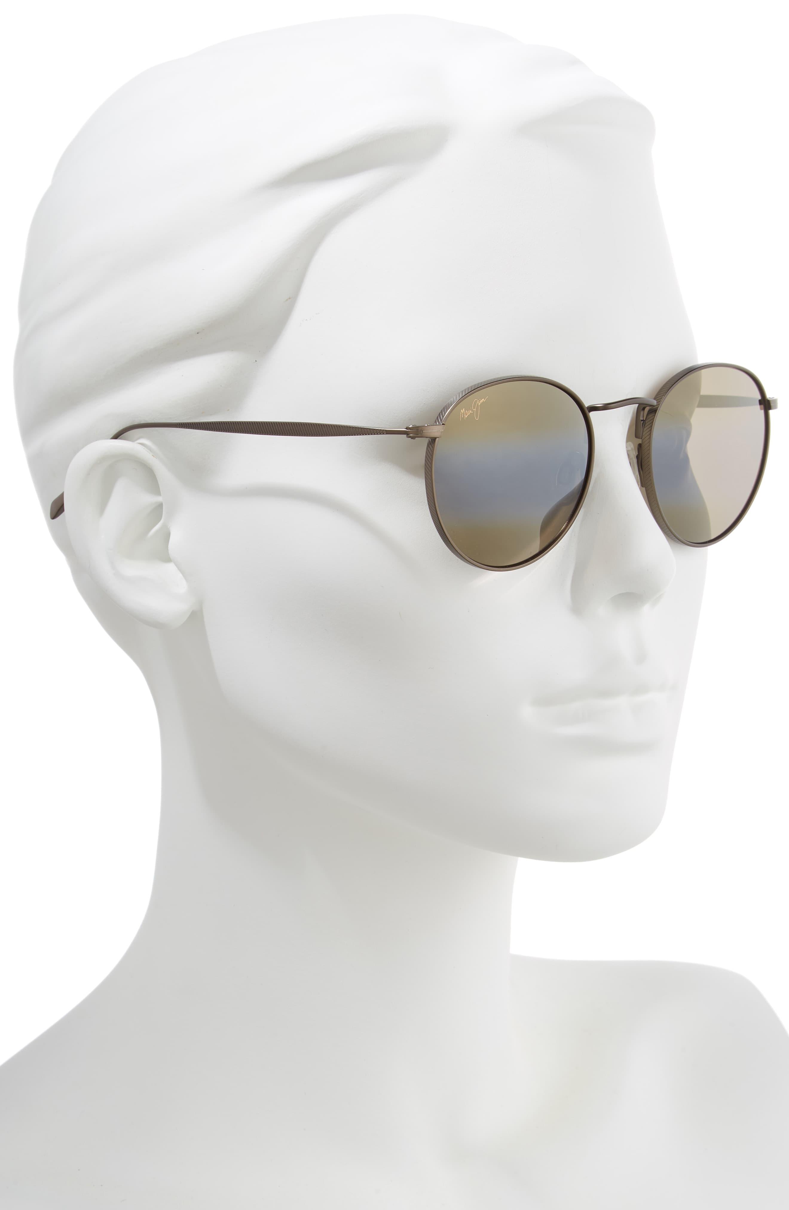 Maui Jim Nautilus 50mm Polarizedplus2 Round Sunglasses Antique Bronze
